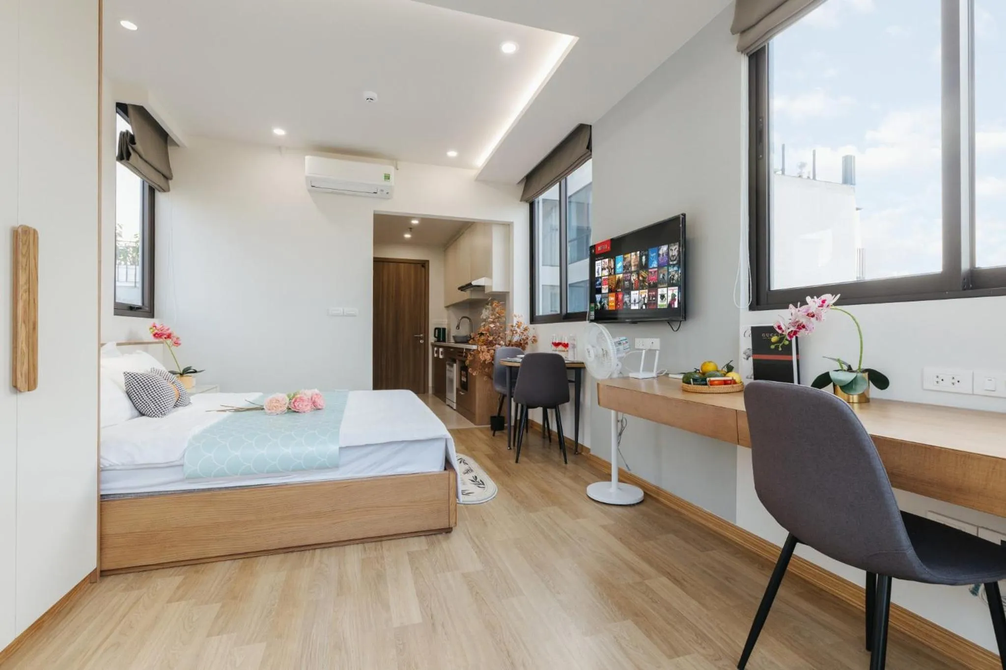 Bed in Margaery Boutique Apartment & Skyon9 Rooftop Bar