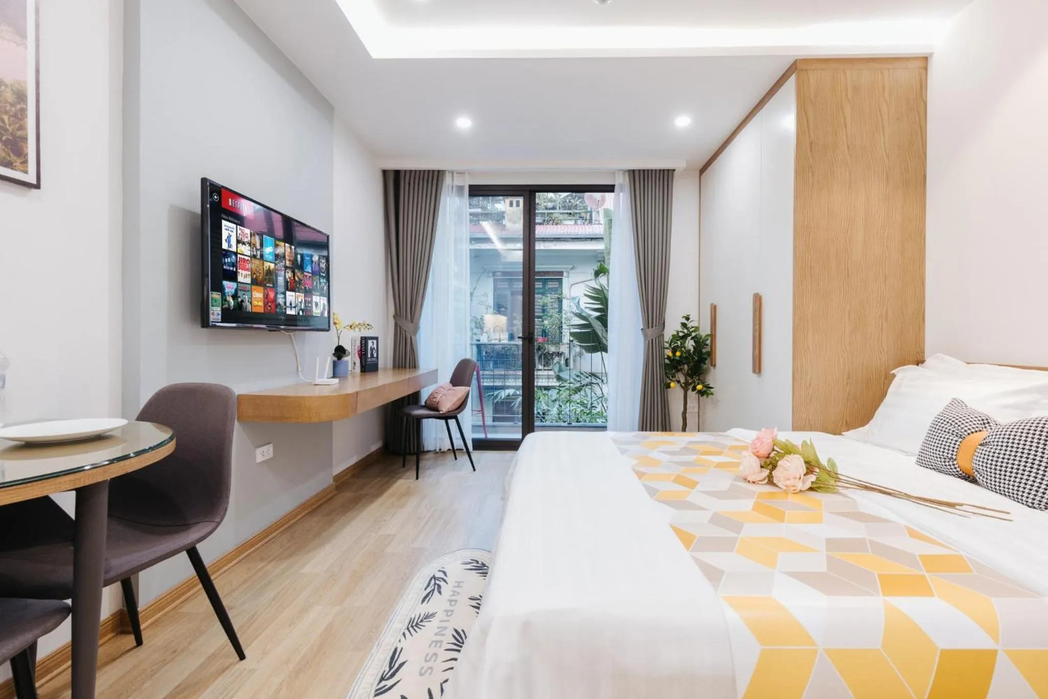 Bed in Margaery Boutique Apartment & Skyon9 Rooftop Bar