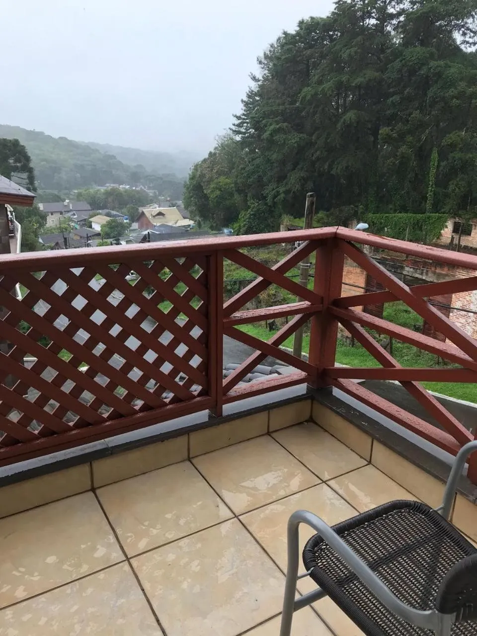 Balcony/Terrace in Flat em Gramado