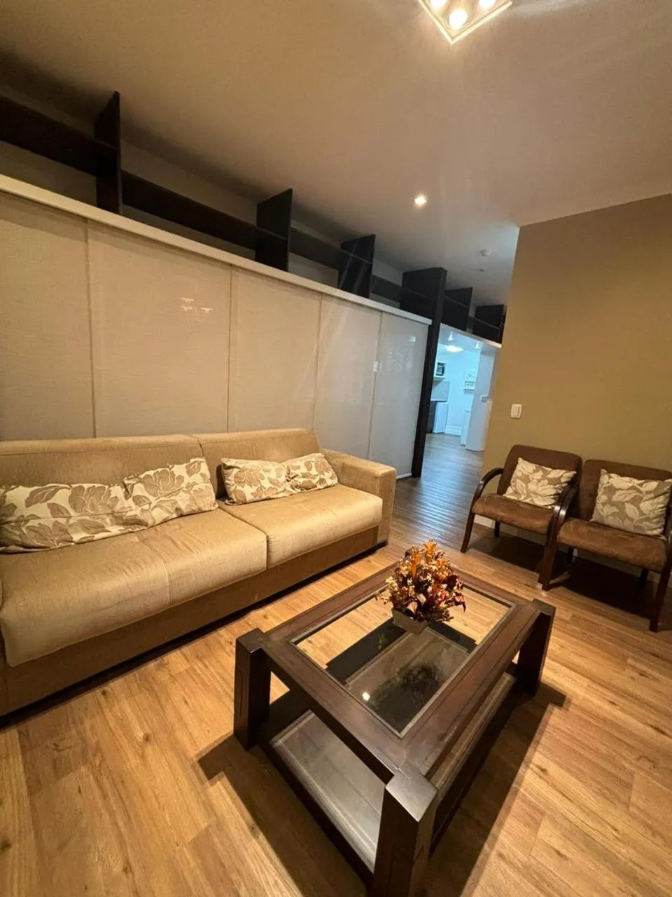 Living room in Flat em Gramado