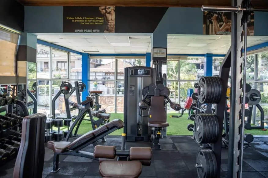 Fitness centre/facilities in Afro Park Hotel