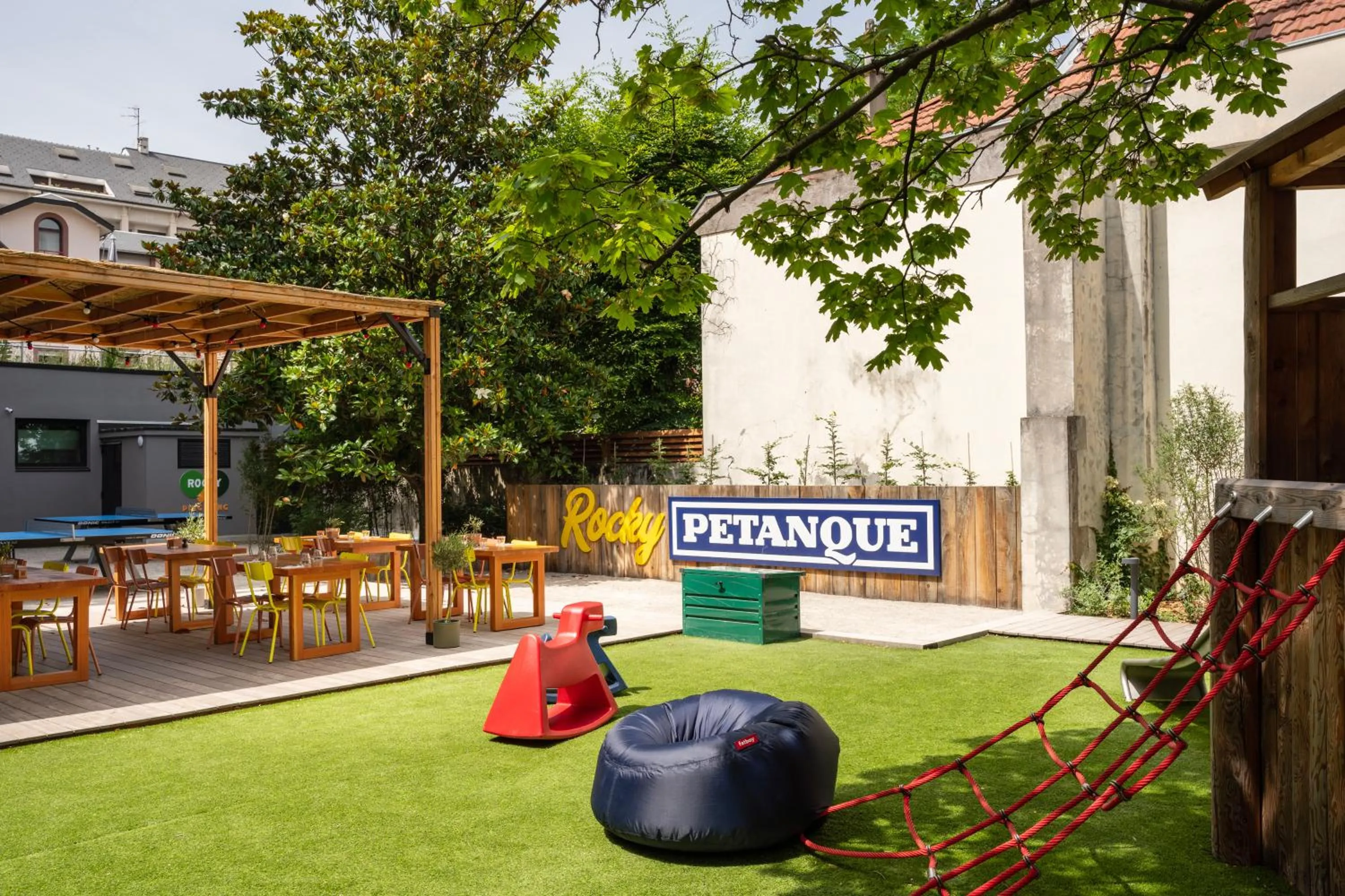 Patio in RockyPop Grenoble Appartements