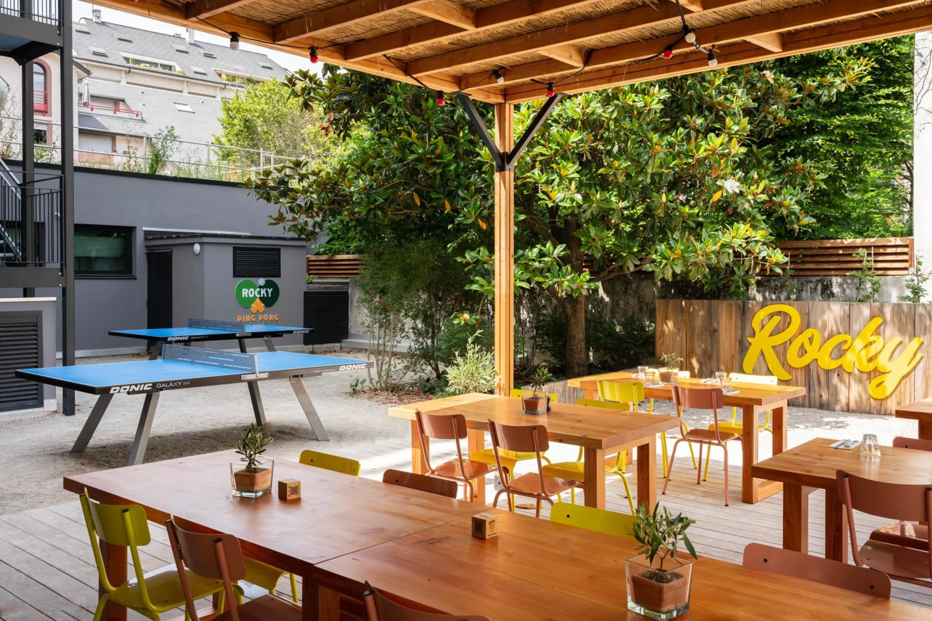 Patio in RockyPop Grenoble Appartements