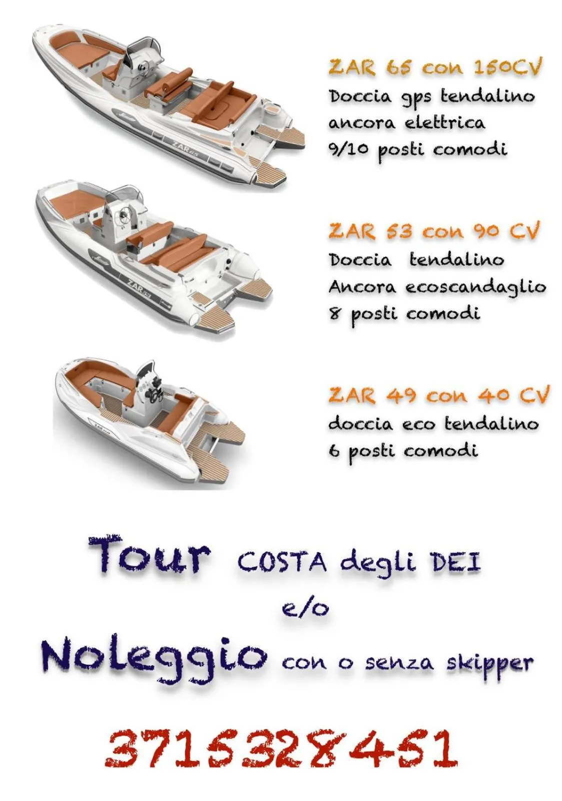 Text overlay in Perla Blu Tropea