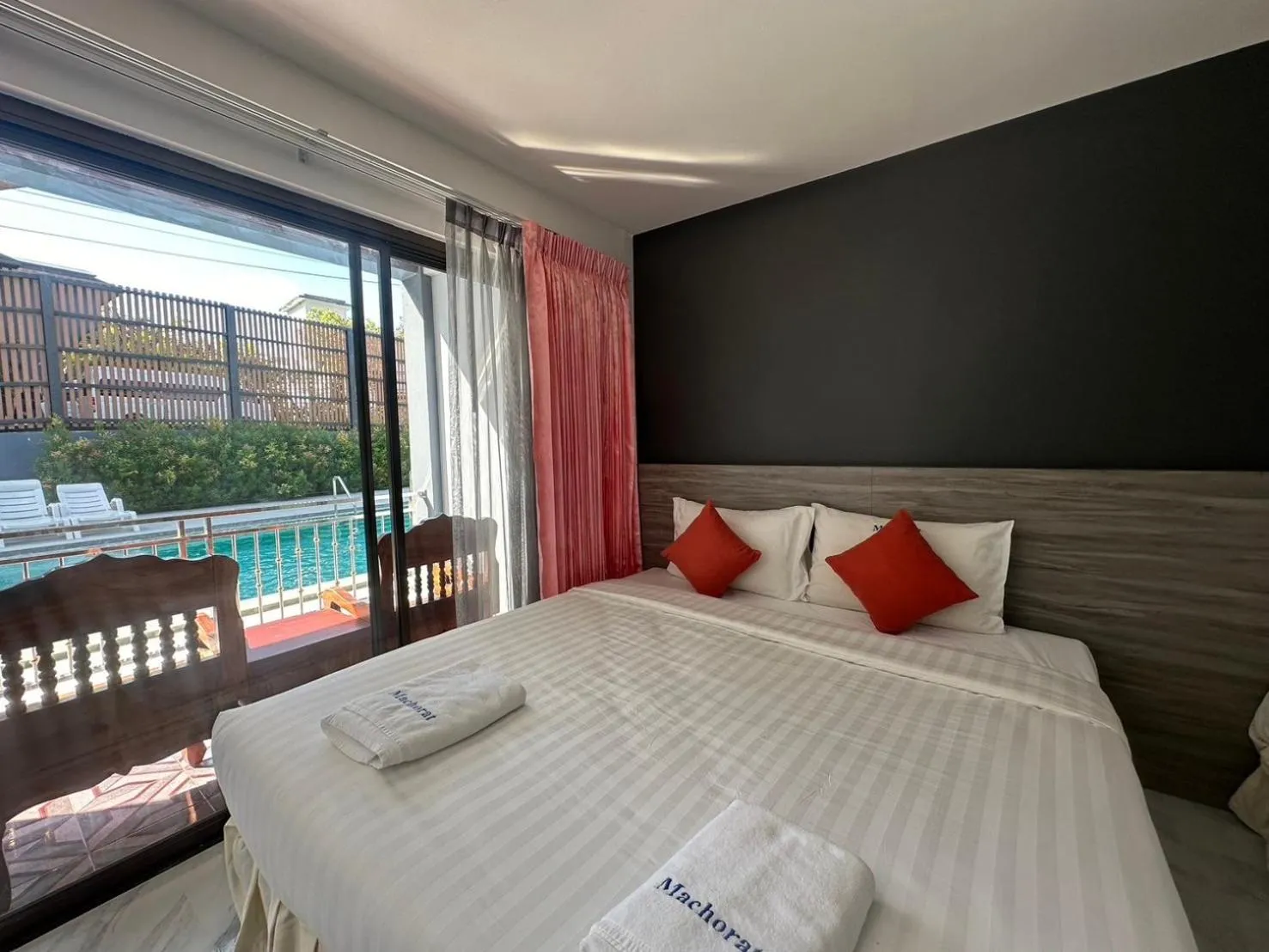 Pool view, Bed in Machorat Aonang Resort at Aonang Beach Krabi