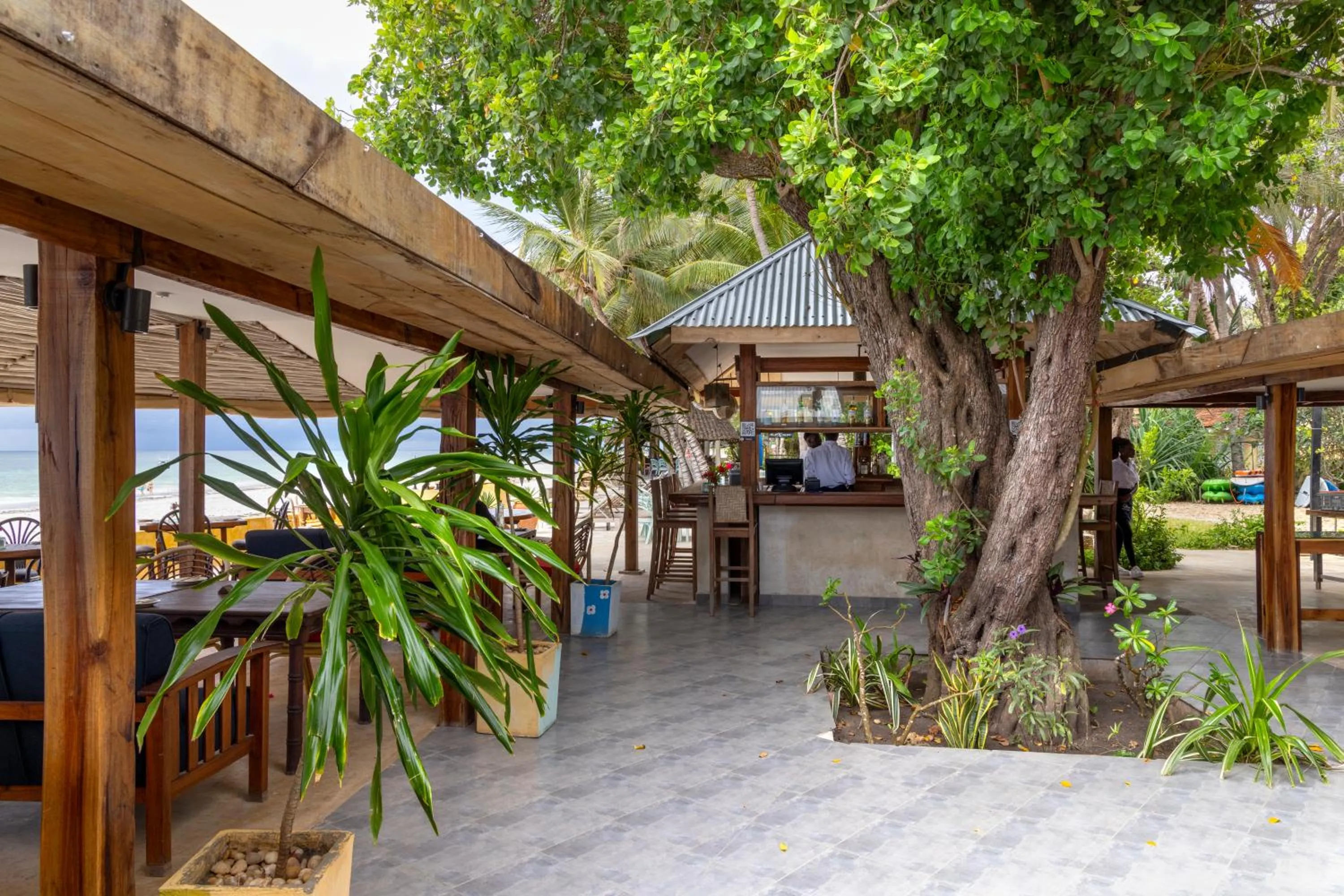 Patio in Blue Marlin Beach Hotel