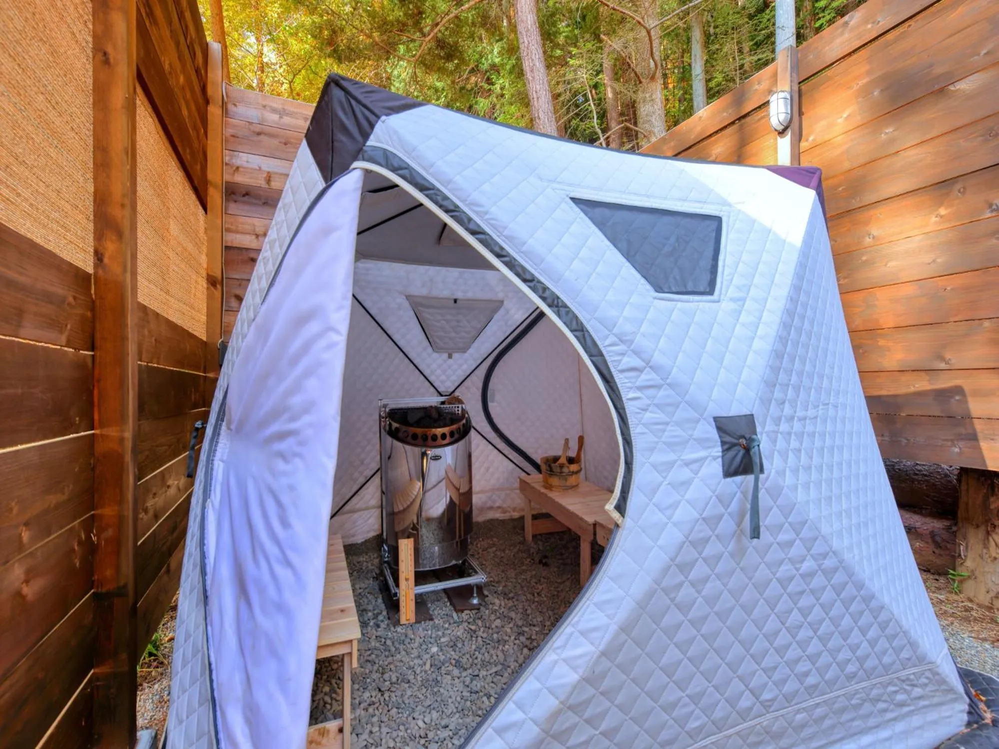 Steam room in Mt.Fujiグランピングテラス　嶺乃華