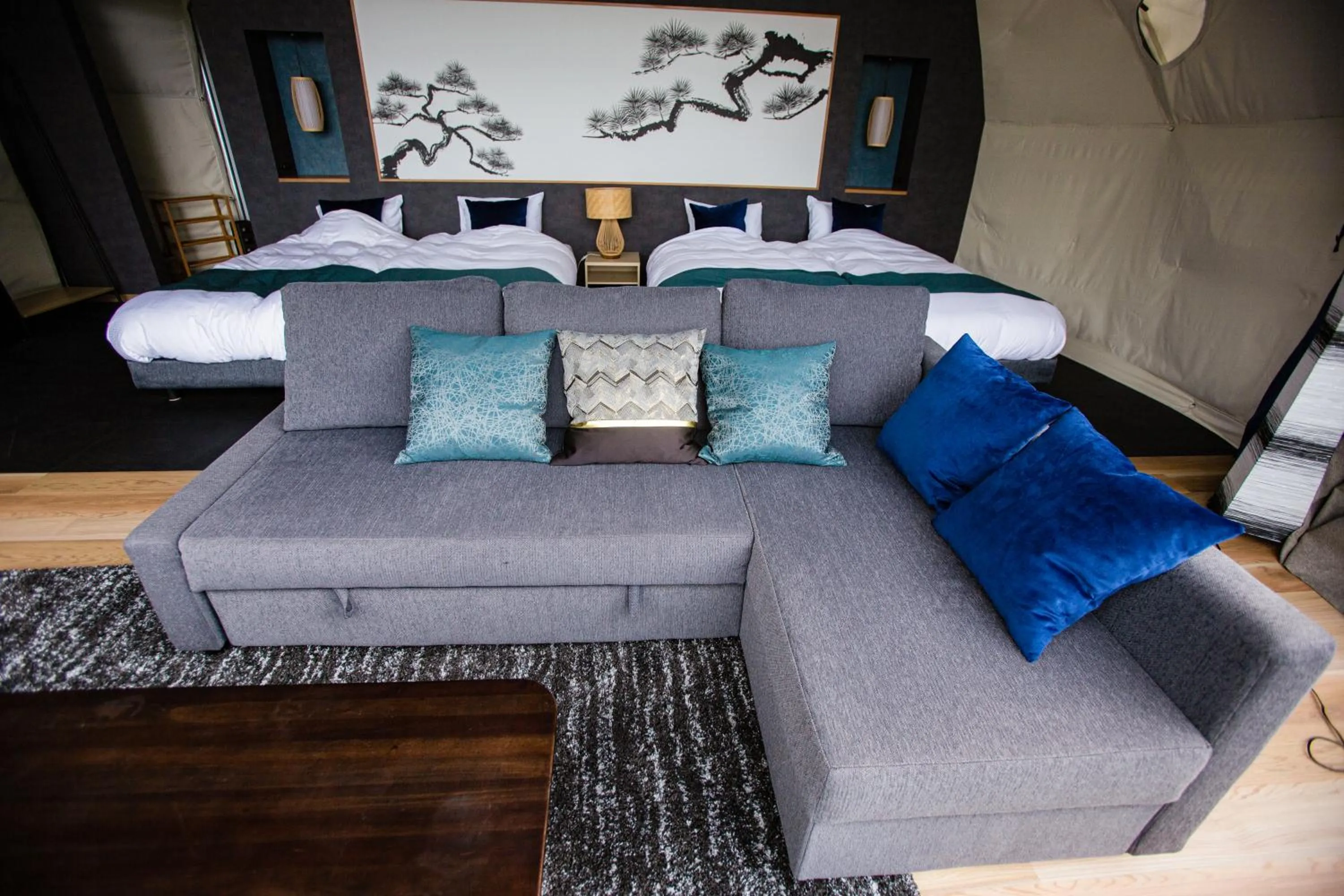 Bed in Mt.Fujiグランピングテラス　嶺乃華