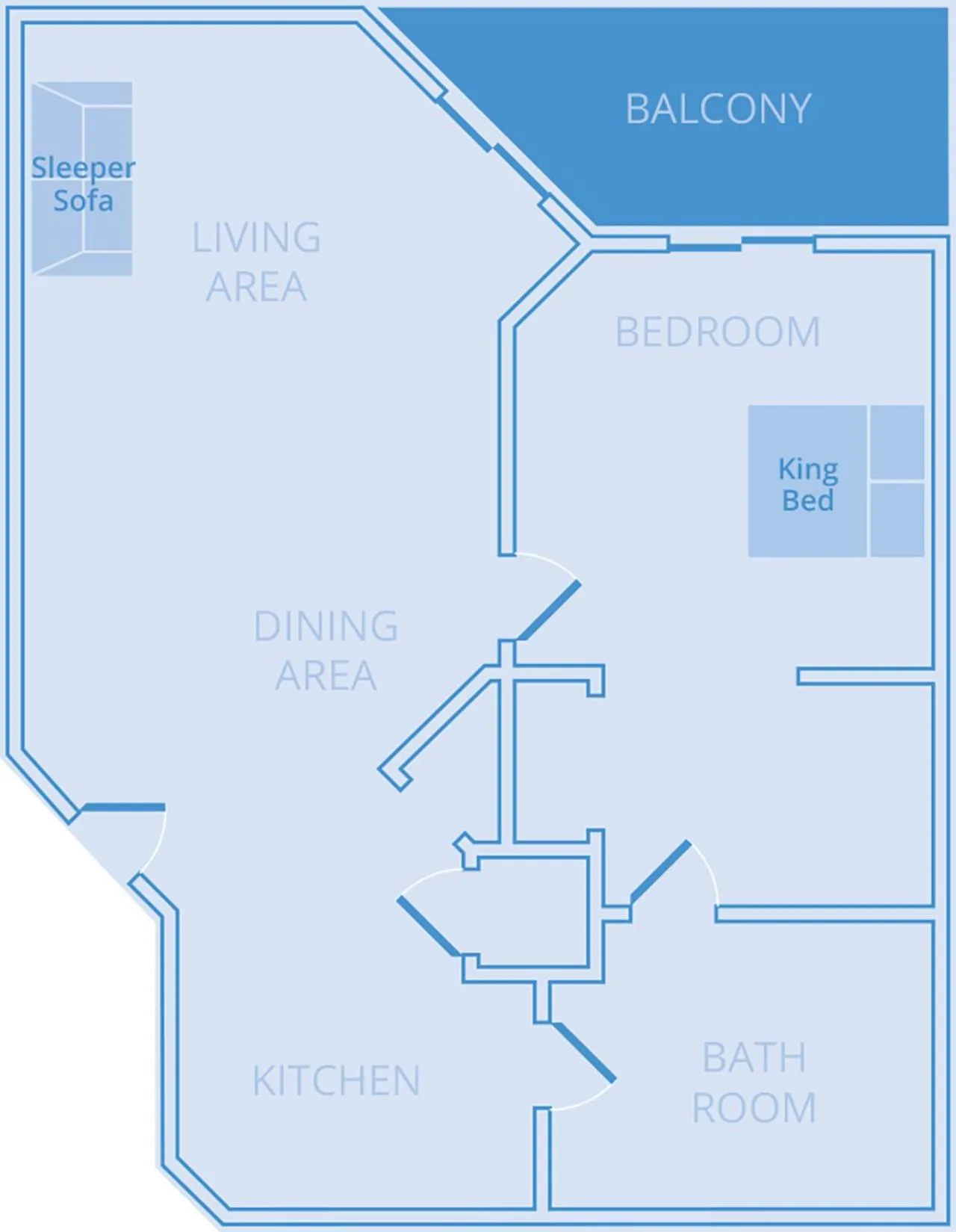 Floor plan in Vacation Village at Weston, Fort Lauderdale