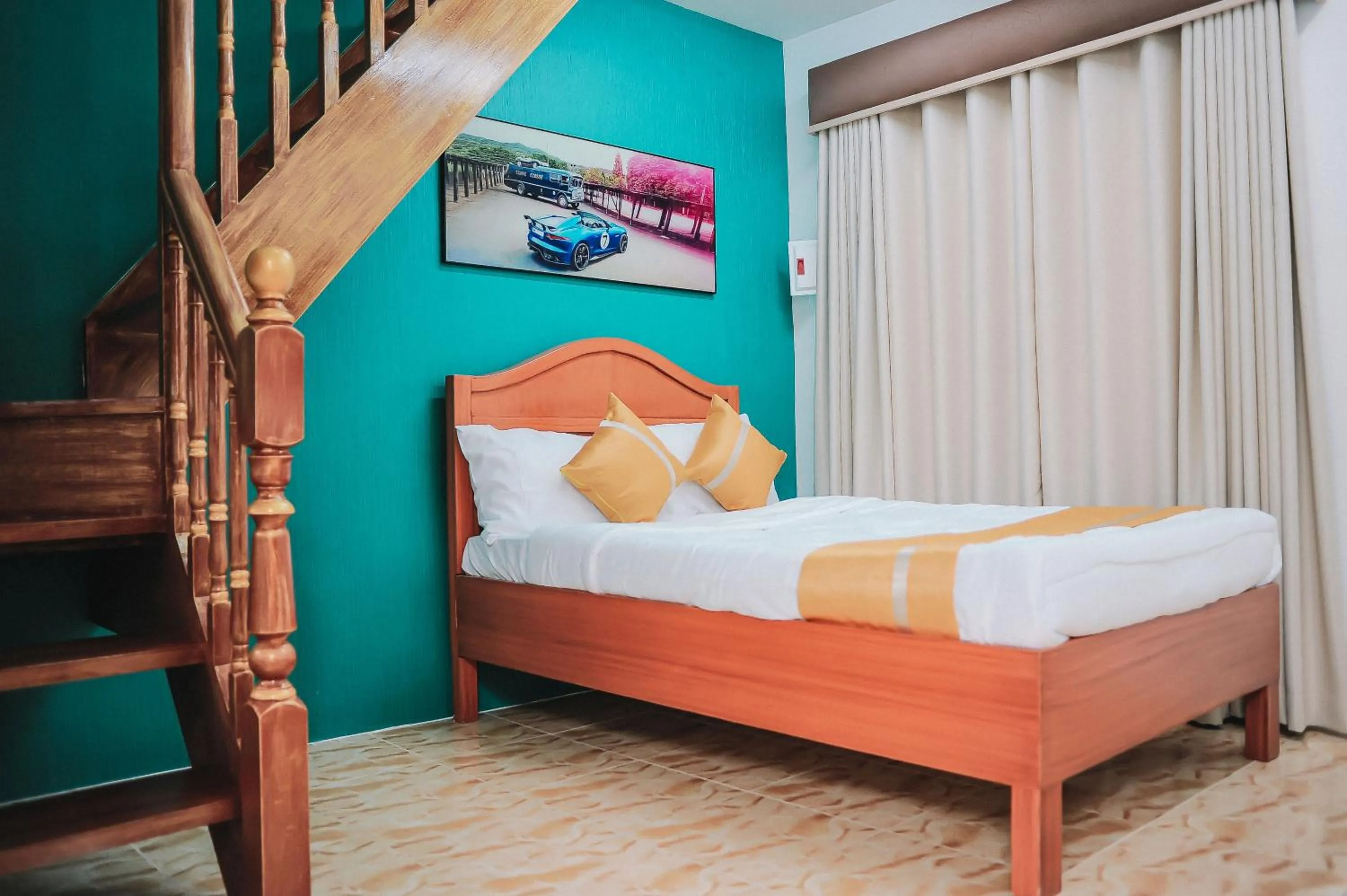 Bed in Villa Excellance Beach and Wave Pool Resort