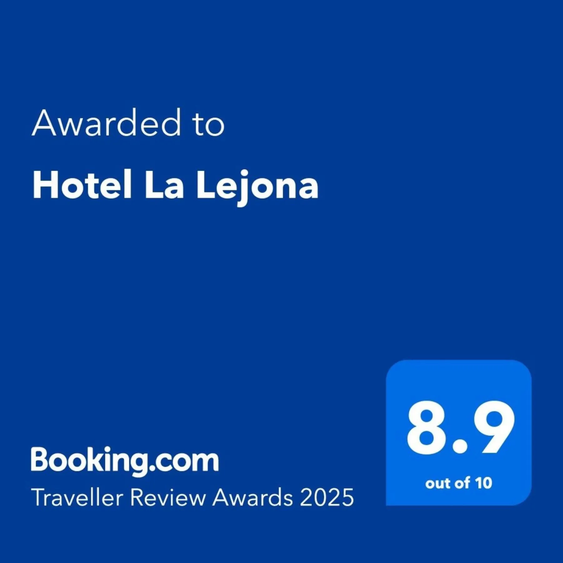 Certificate/Award in Hotel La Lejona
