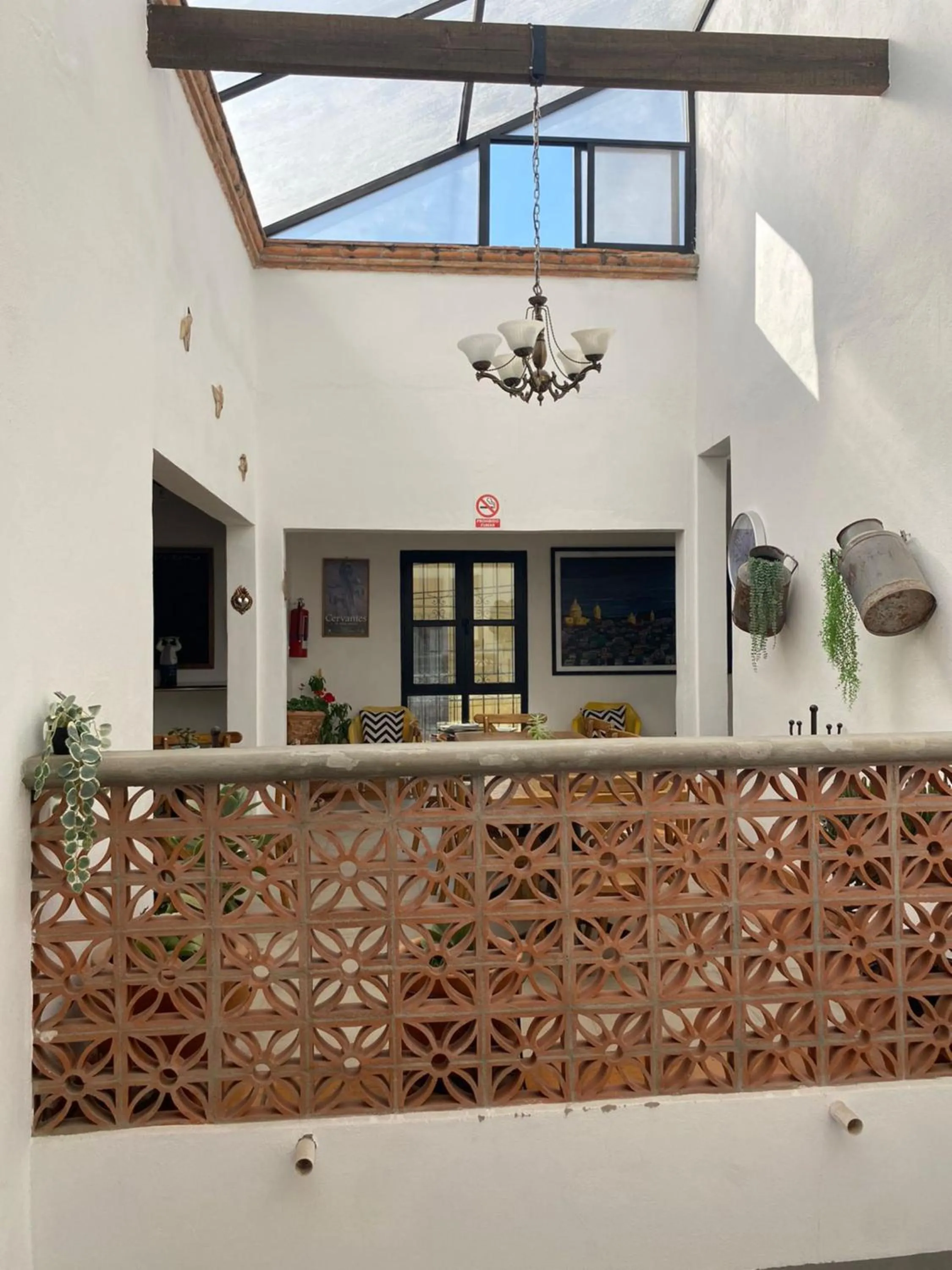 Inner courtyard view in Hotel La Lejona