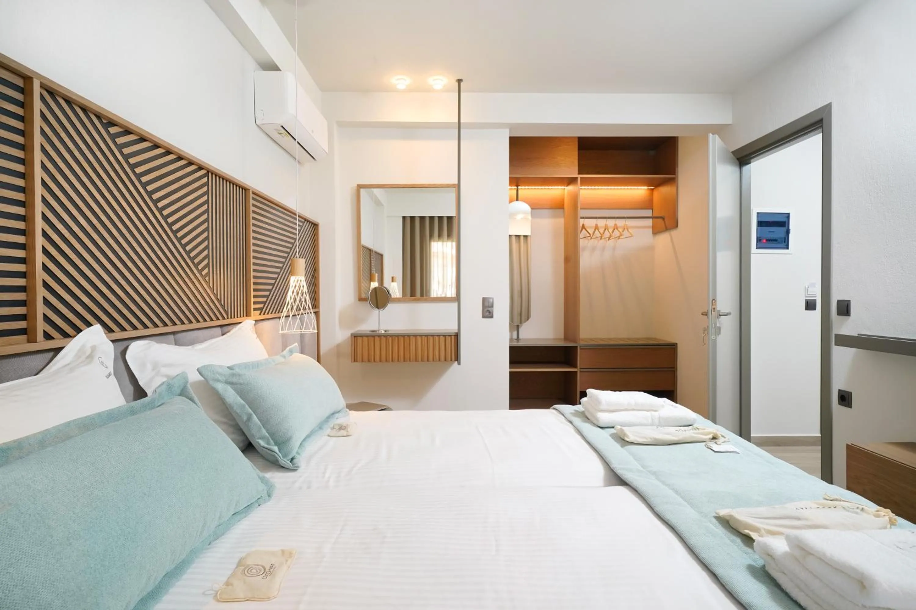 Bed in Elisavet Nuevo Studios & Suites