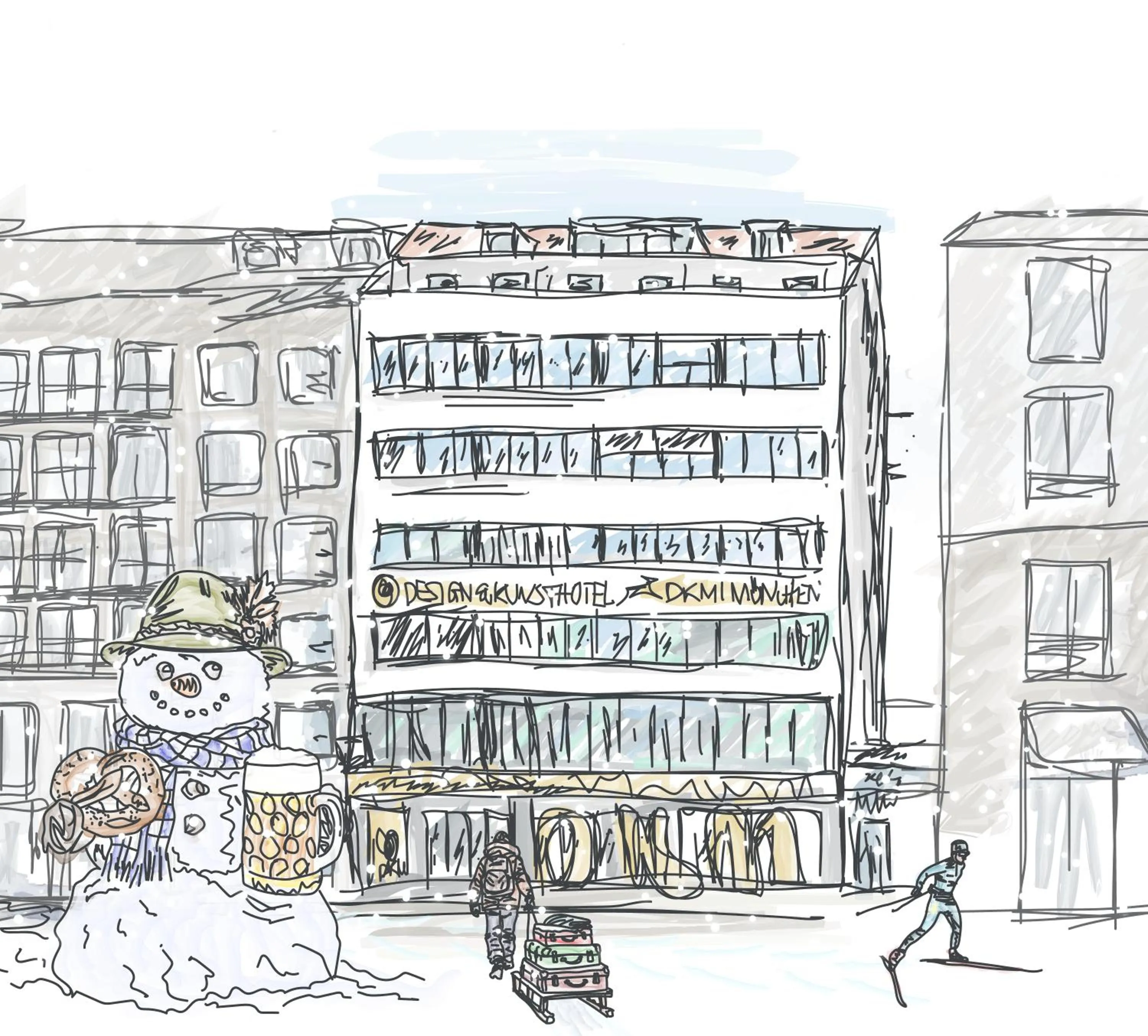 Property building in Design- und Kunsthotel München