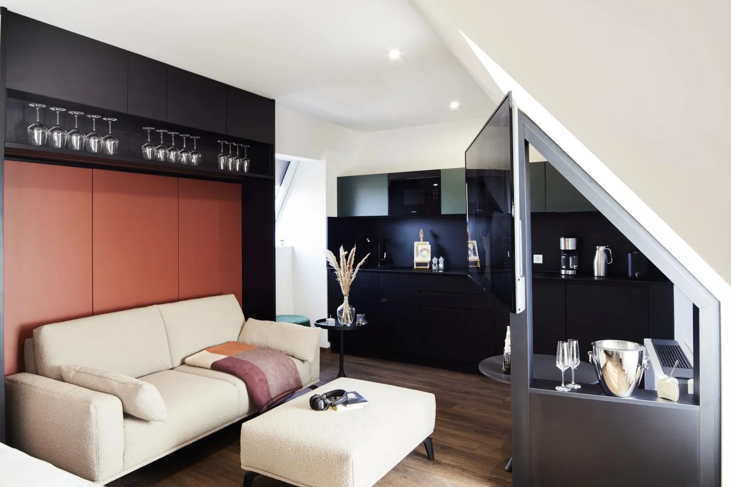 Kitchen or kitchenette in Design- und Kunsthotel München