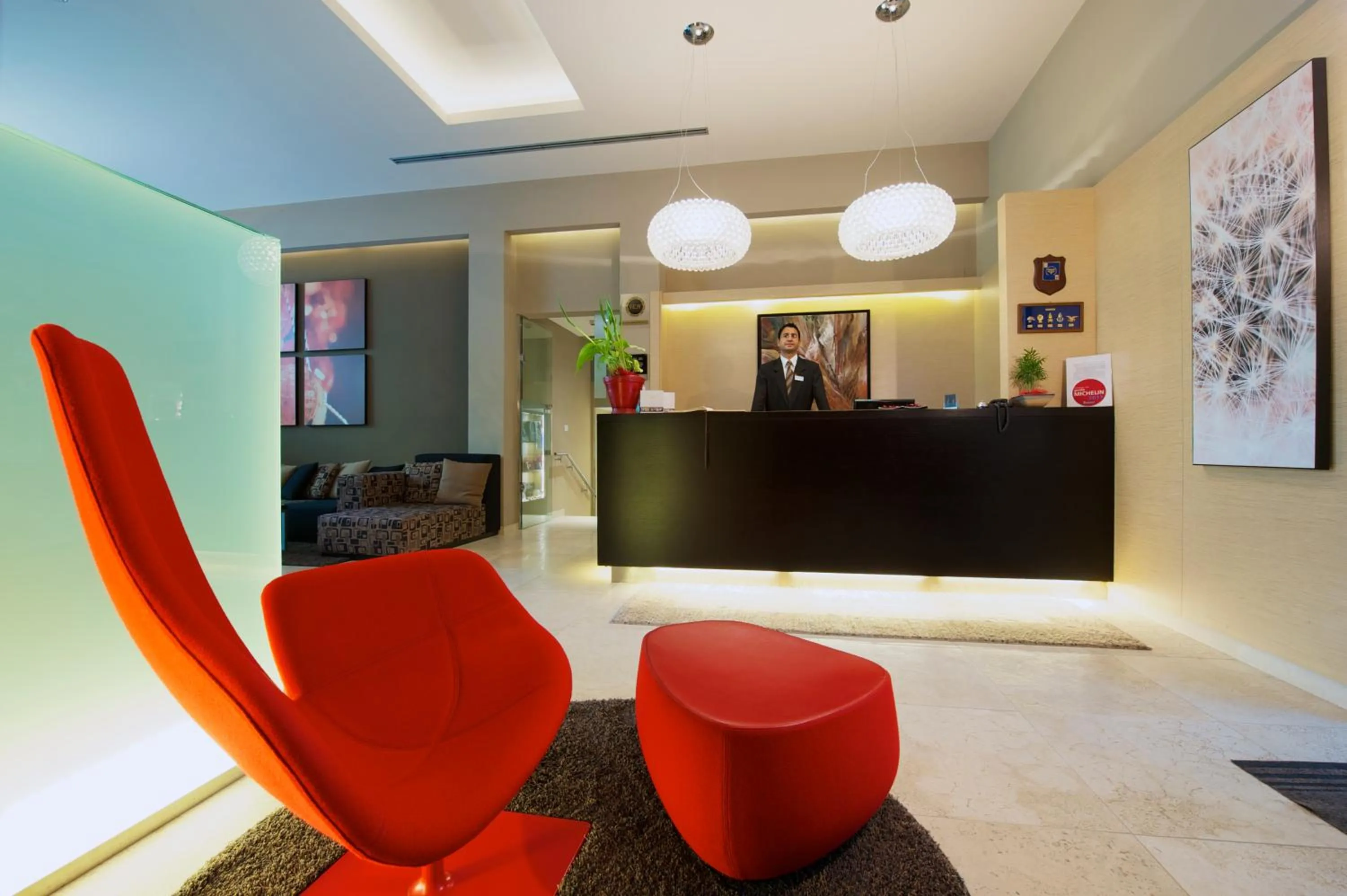 Lobby or reception in UNAHOTELS Villa dei Platani Foligno