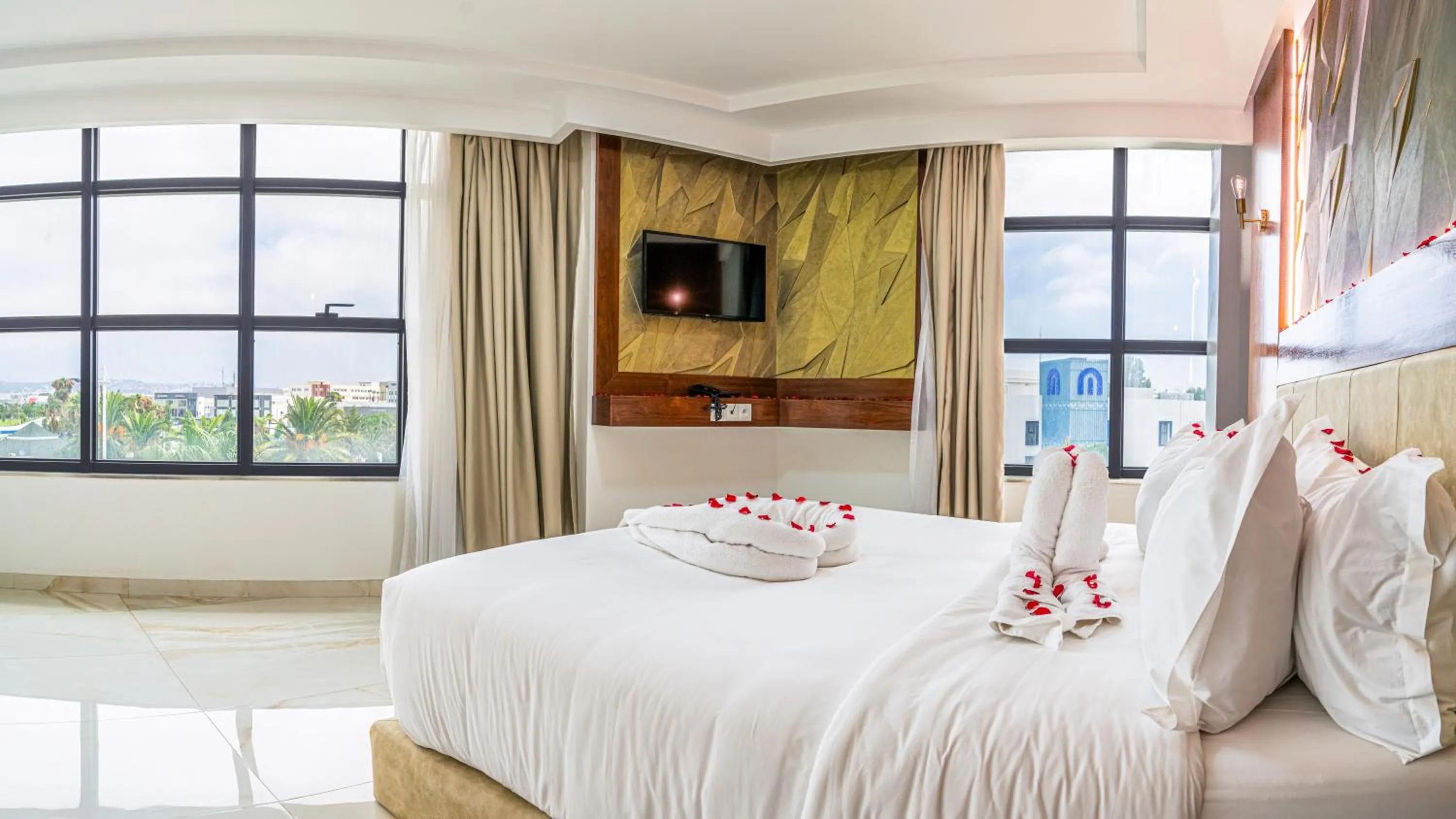 Bed in MIRANDA HOTEL - Tanger