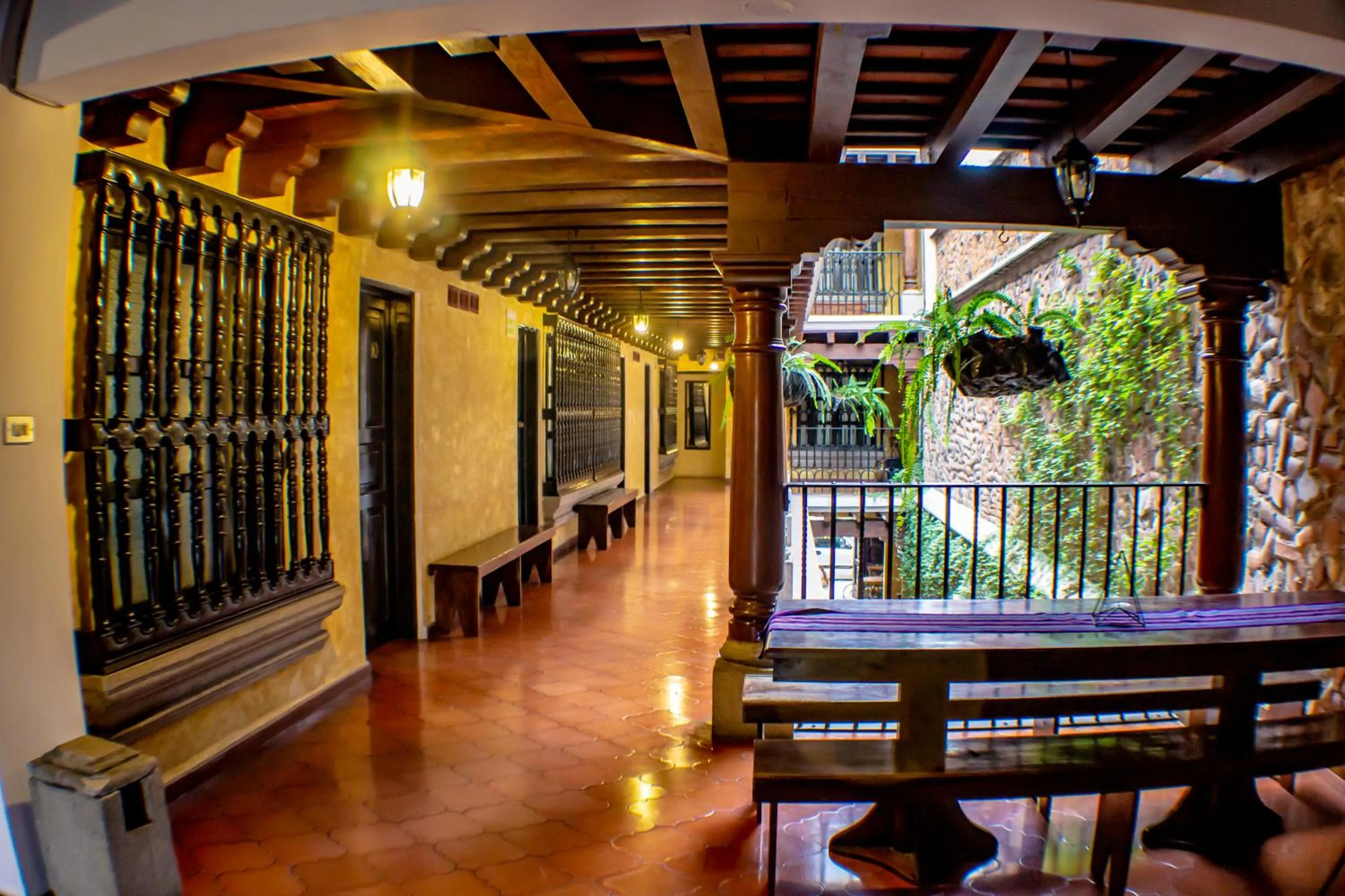 Inner courtyard view in Casa Mia Hotel