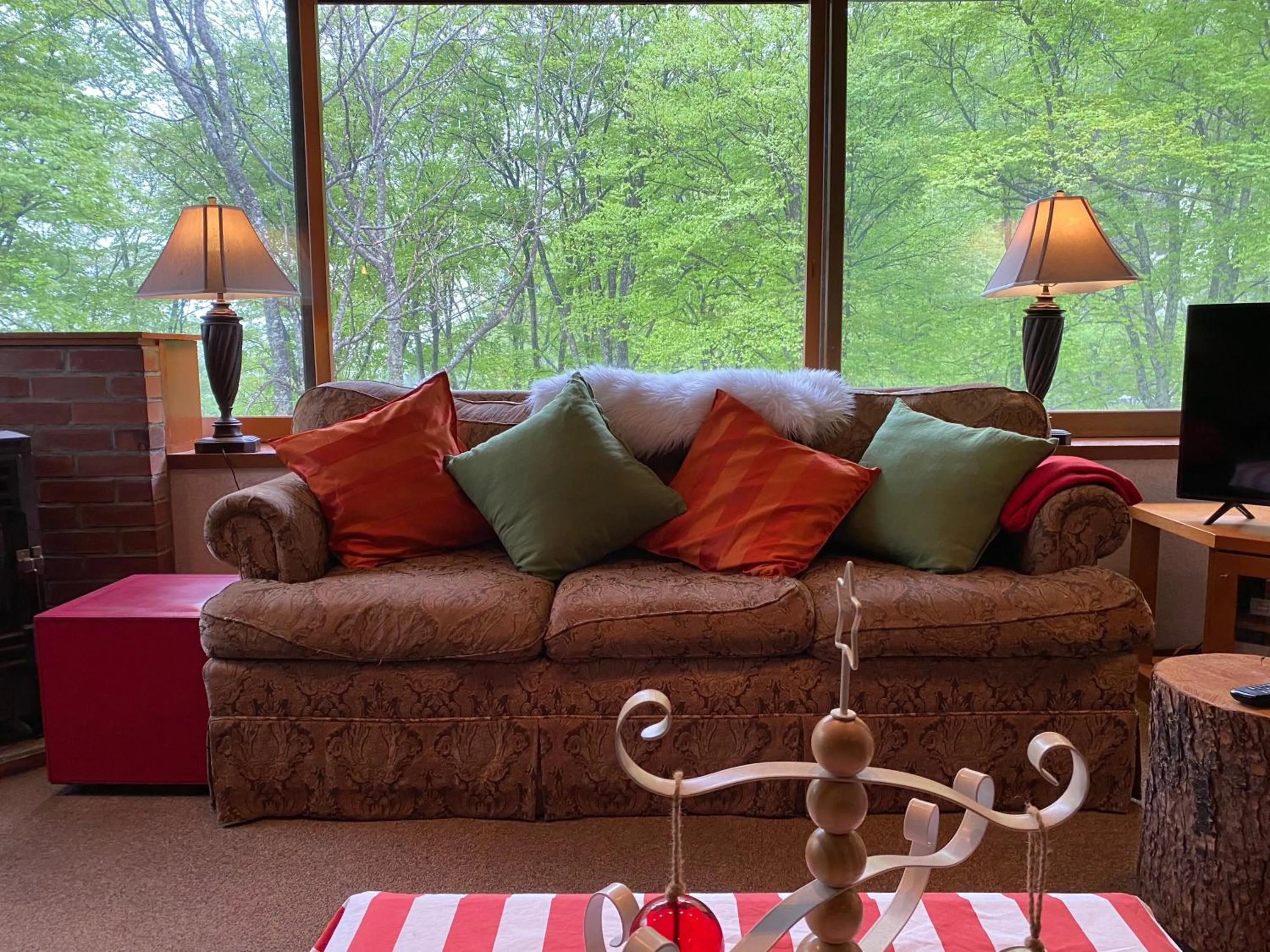 Living room in Tsubame Highland Lodge燕ハイランドロッジ