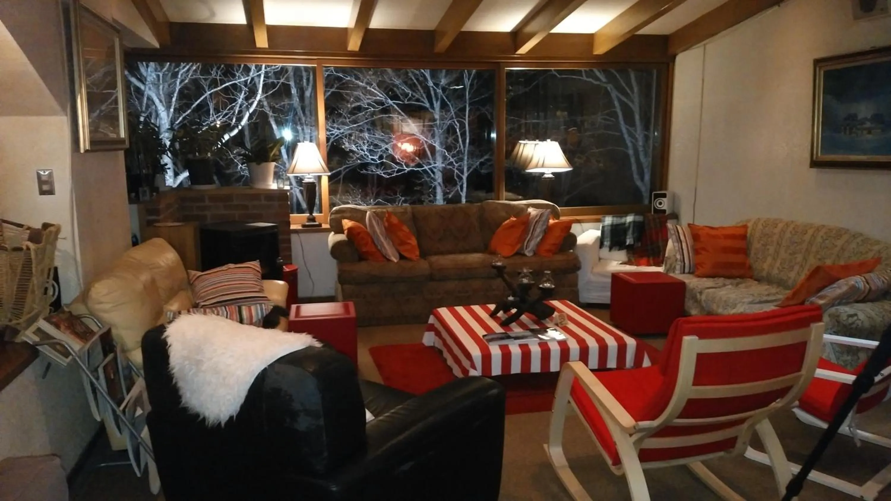 Living room in Tsubame Highland Lodge燕ハイランドロッジ