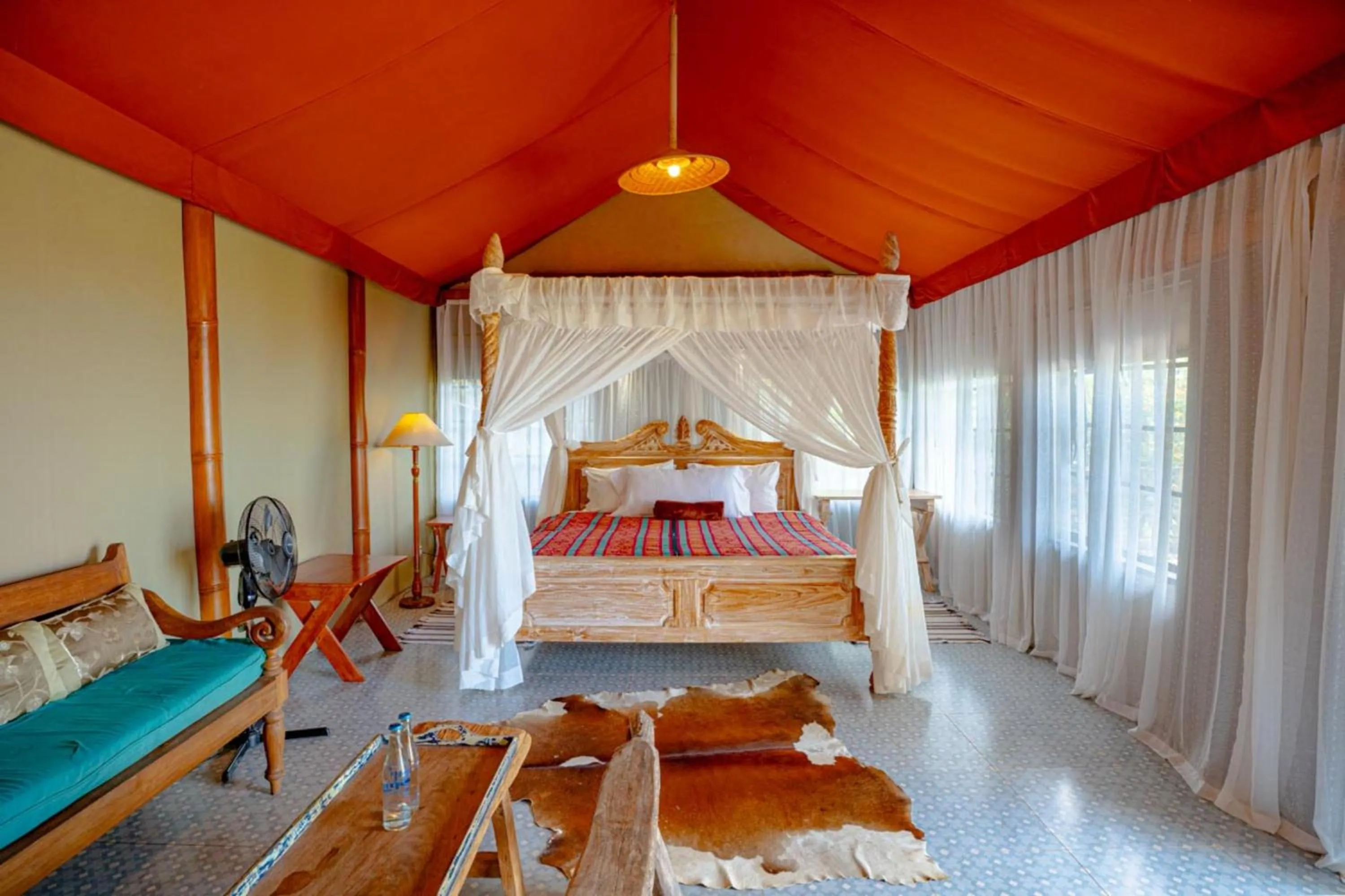 Bed in Sang Giri Mountain Tent Resort