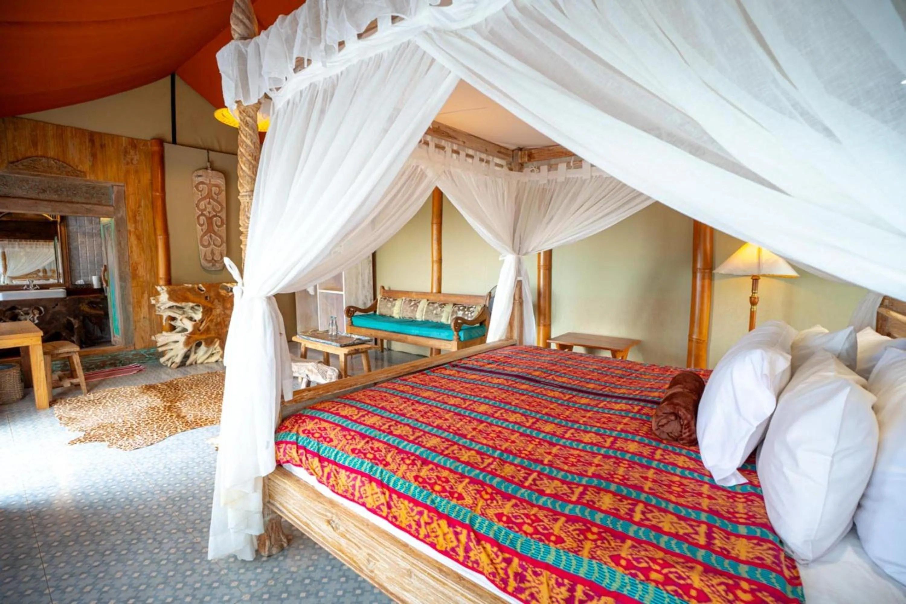 Bed in Sang Giri Mountain Tent Resort