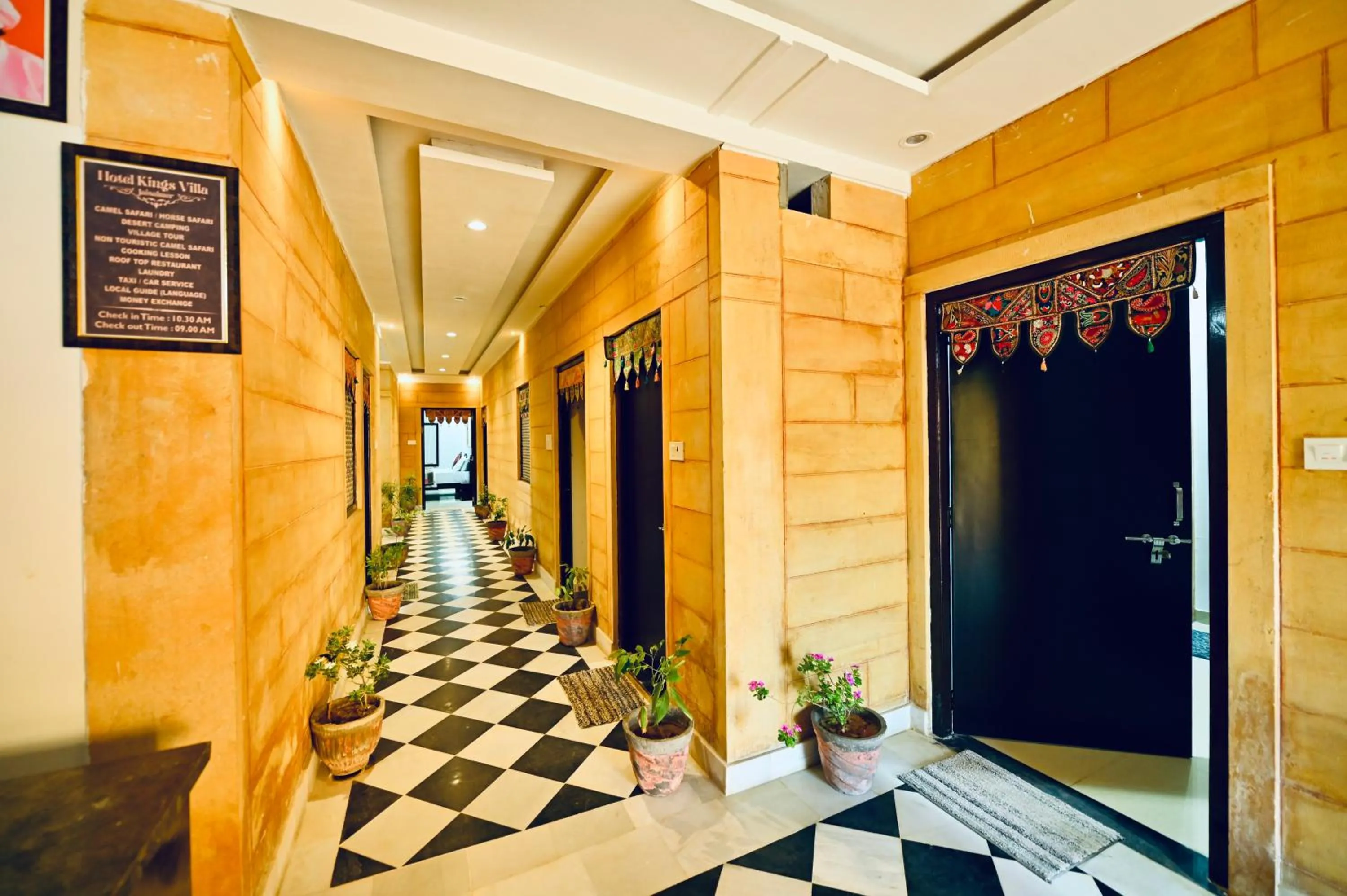 Lobby or reception in kings villa Jaisalmer