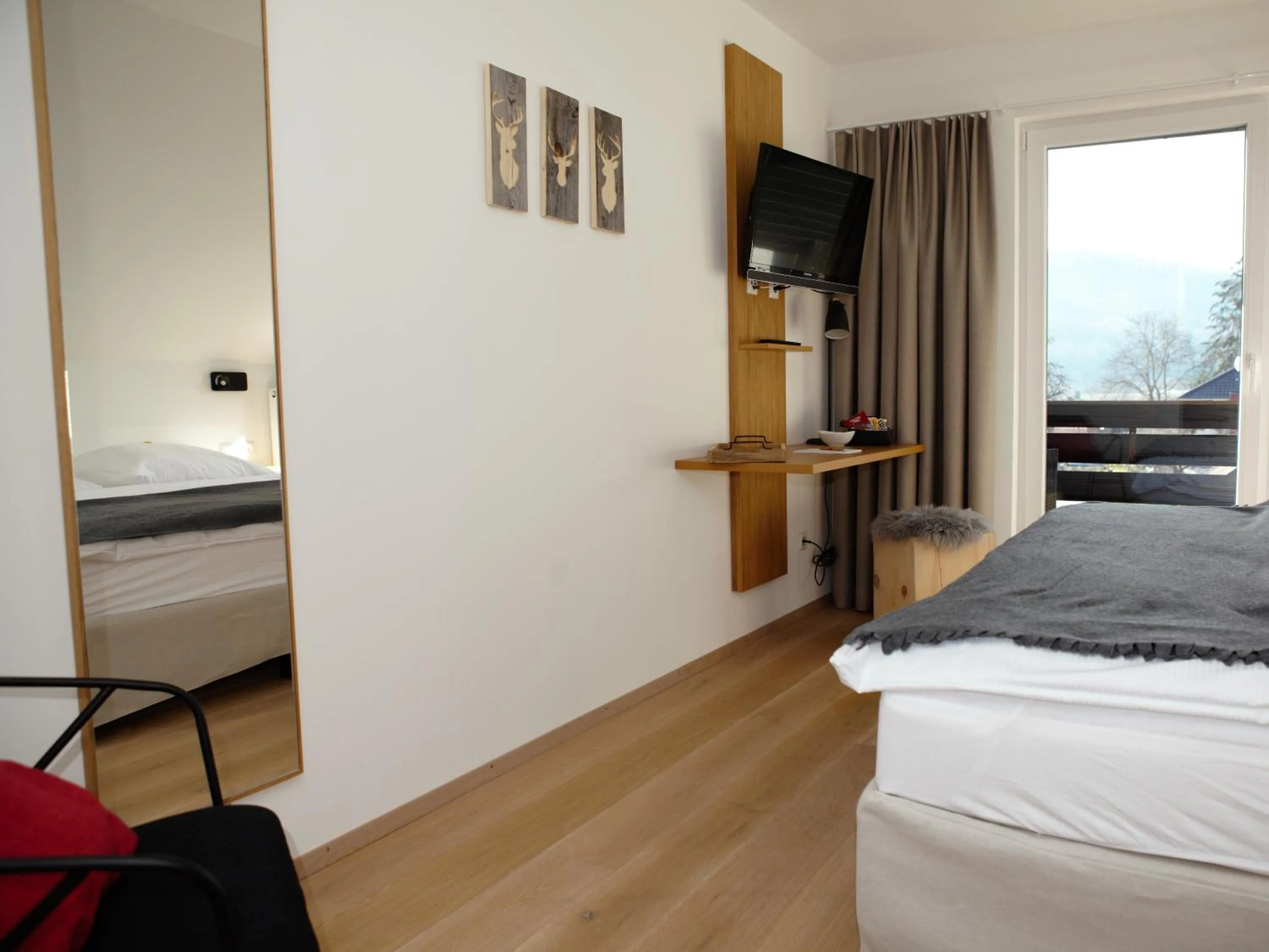 Bed in Gasthaus Hirschenstube & Gästehaus Gehri