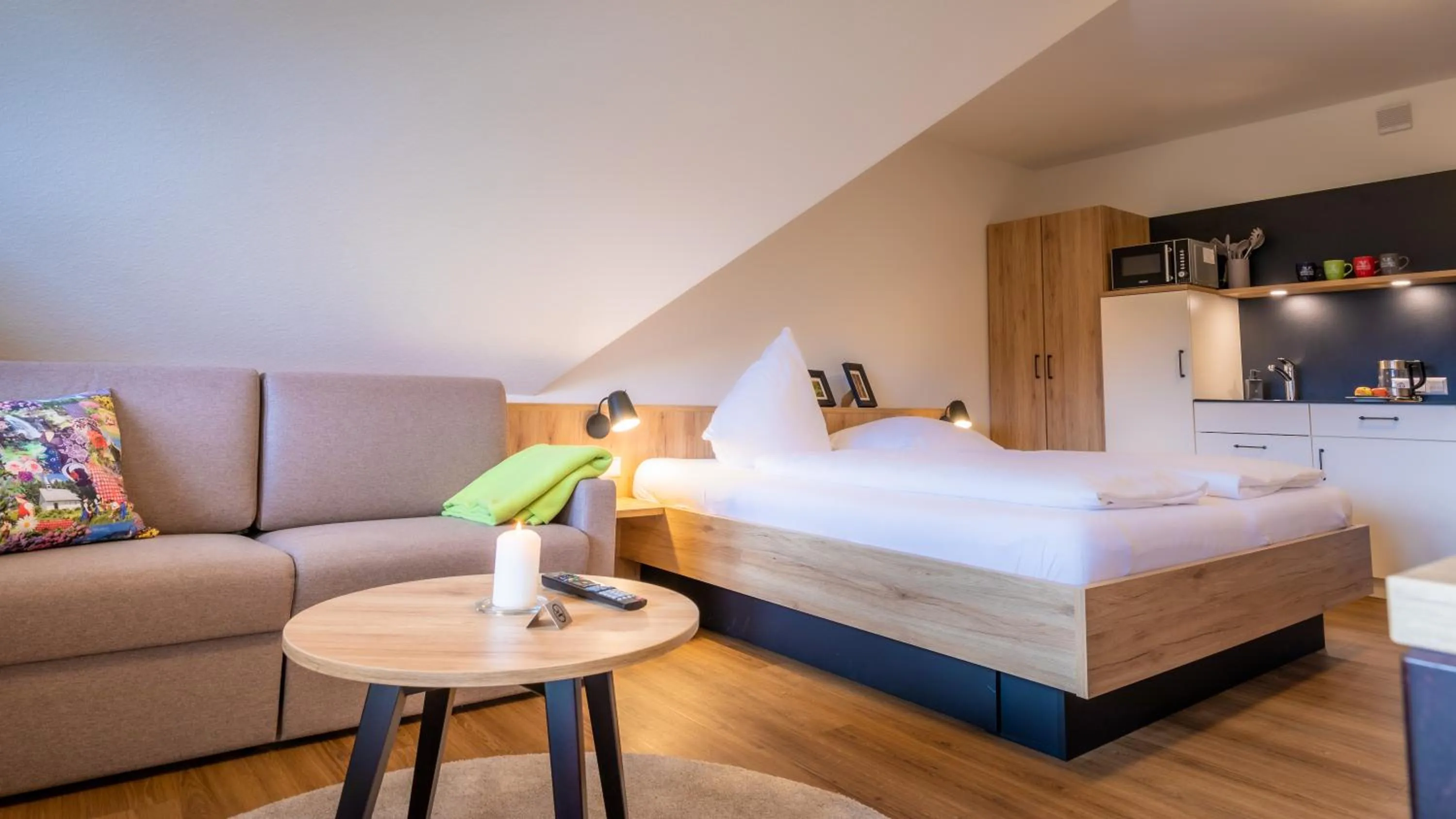 Bed in Gasthaus Hirschenstube & Gästehaus Gehri