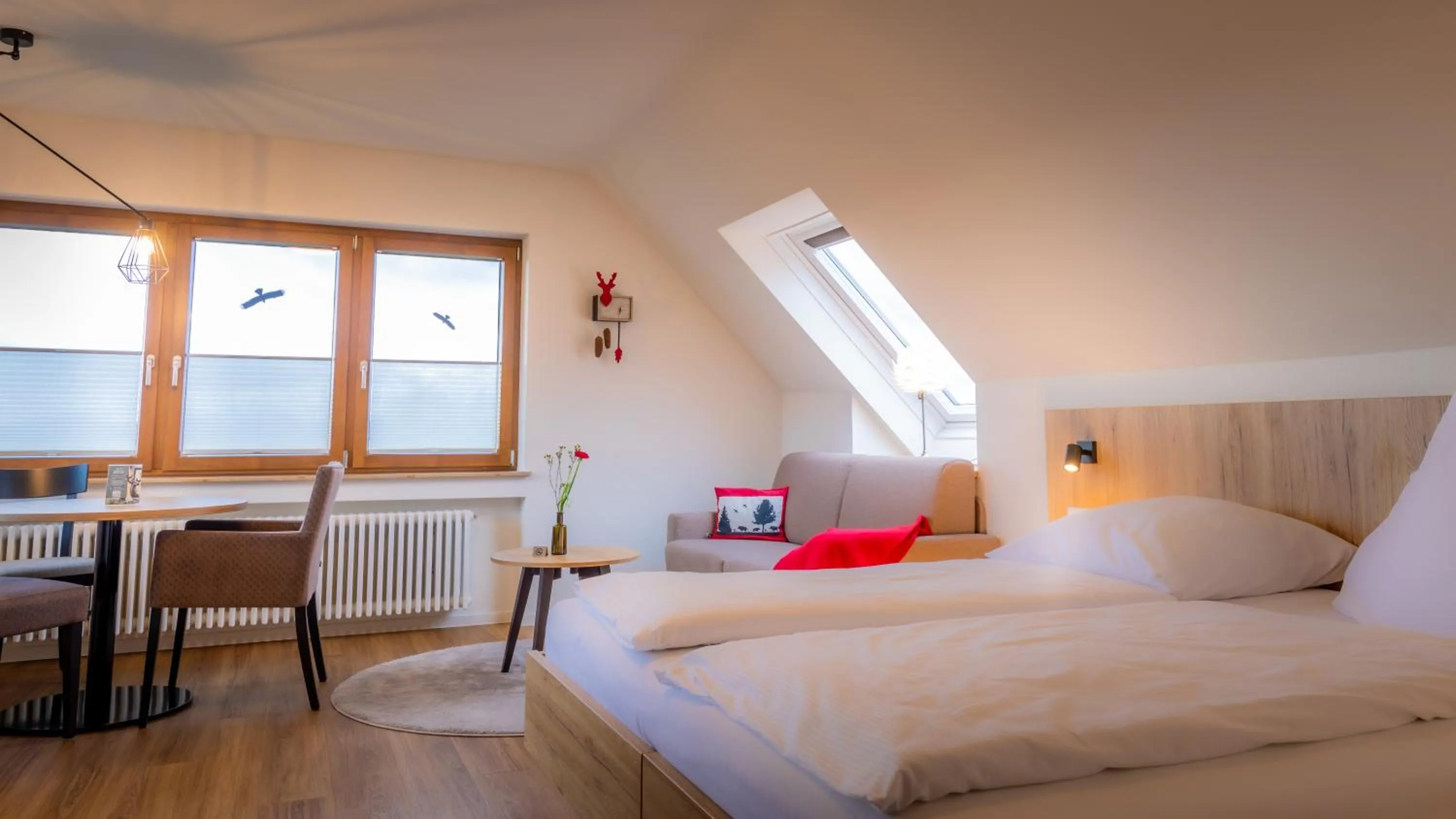 Bed in Gasthaus Hirschenstube & Gästehaus Gehri