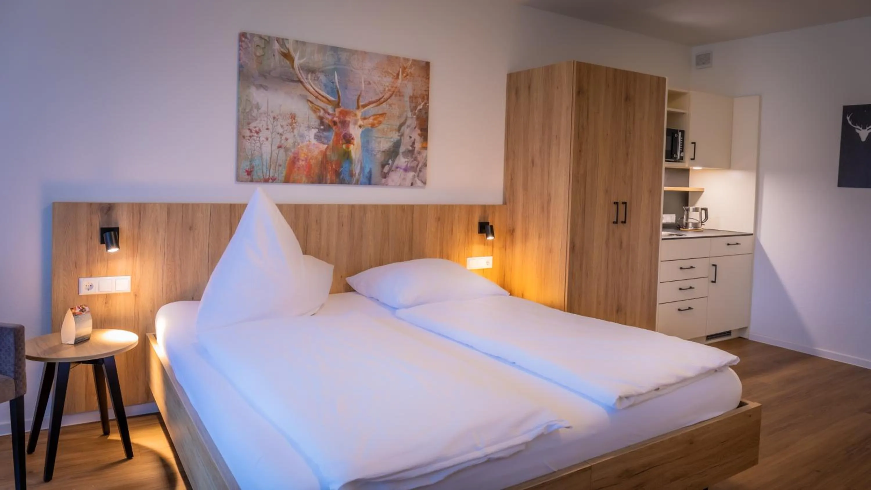 Bed in Gasthaus Hirschenstube & Gästehaus Gehri