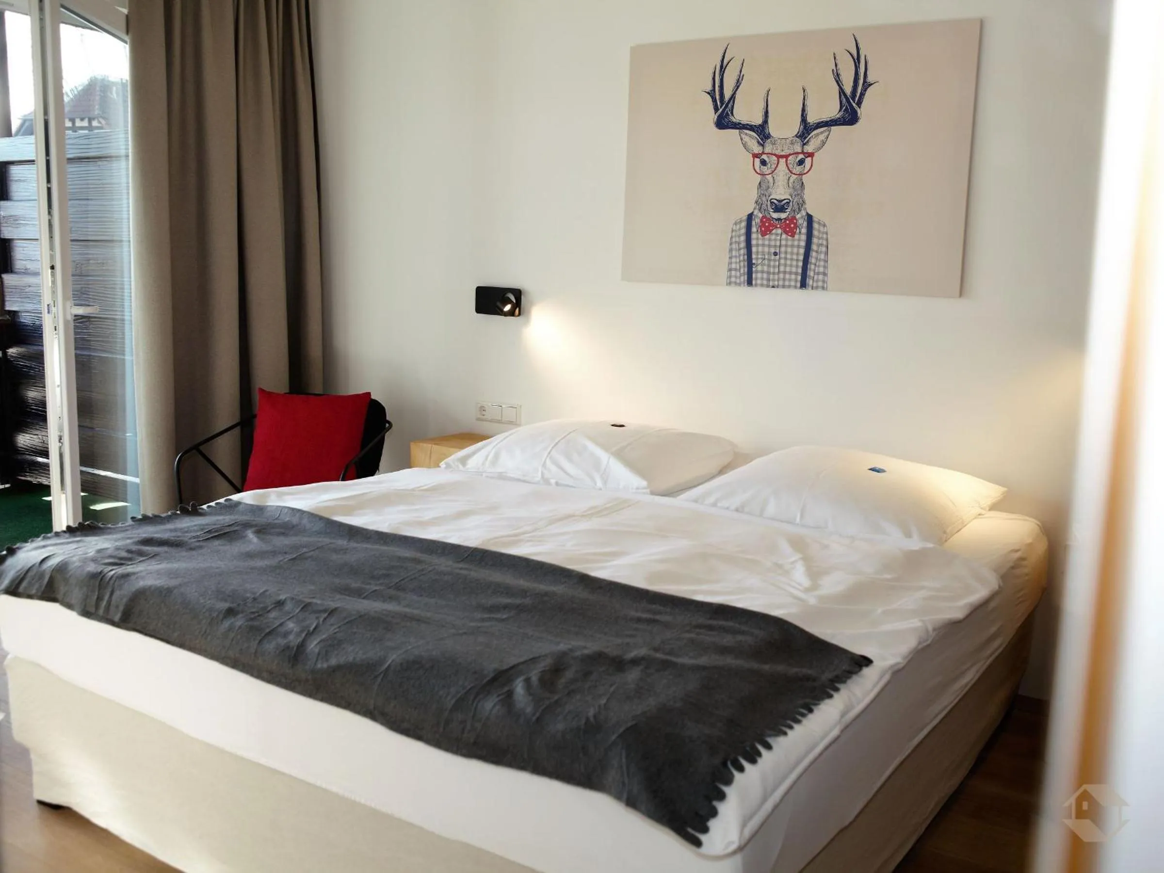 Bed in Gasthaus Hirschenstube & Gästehaus Gehri