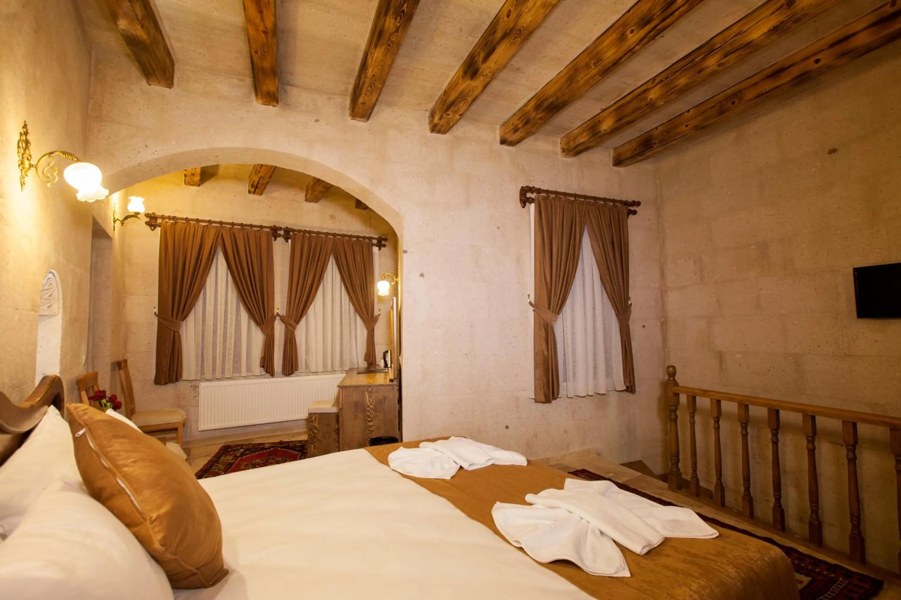 Photo of the whole room, Bed in Magic Cave House