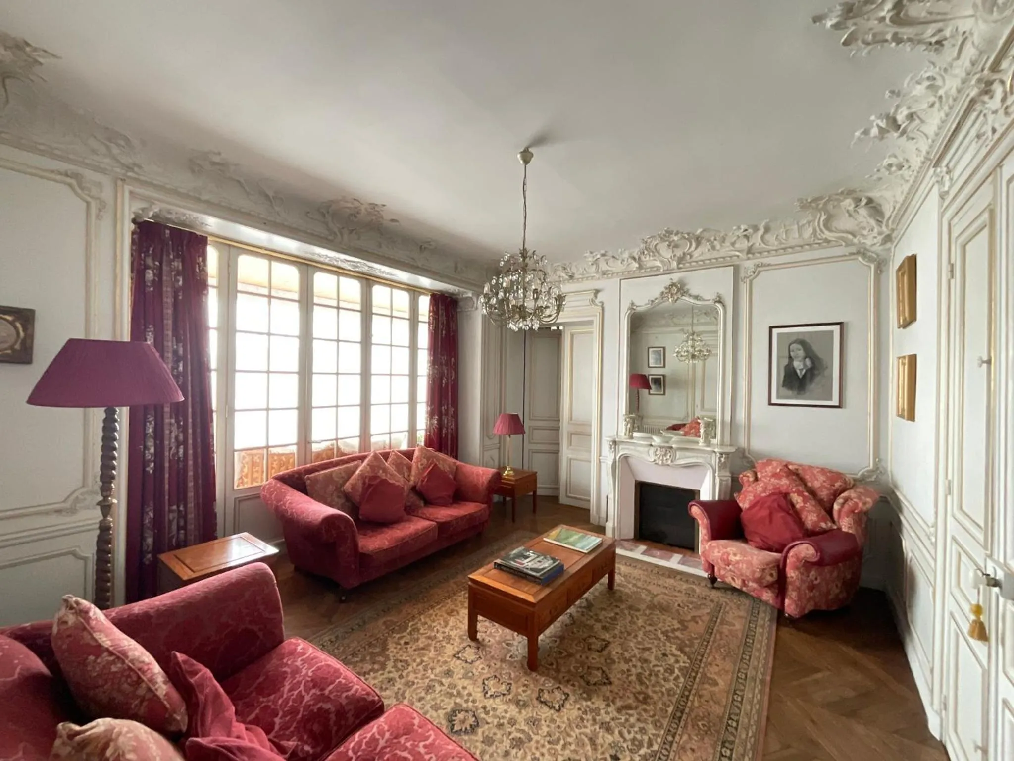 Seating area in Manoir Sainte Cecile Art Nouveau