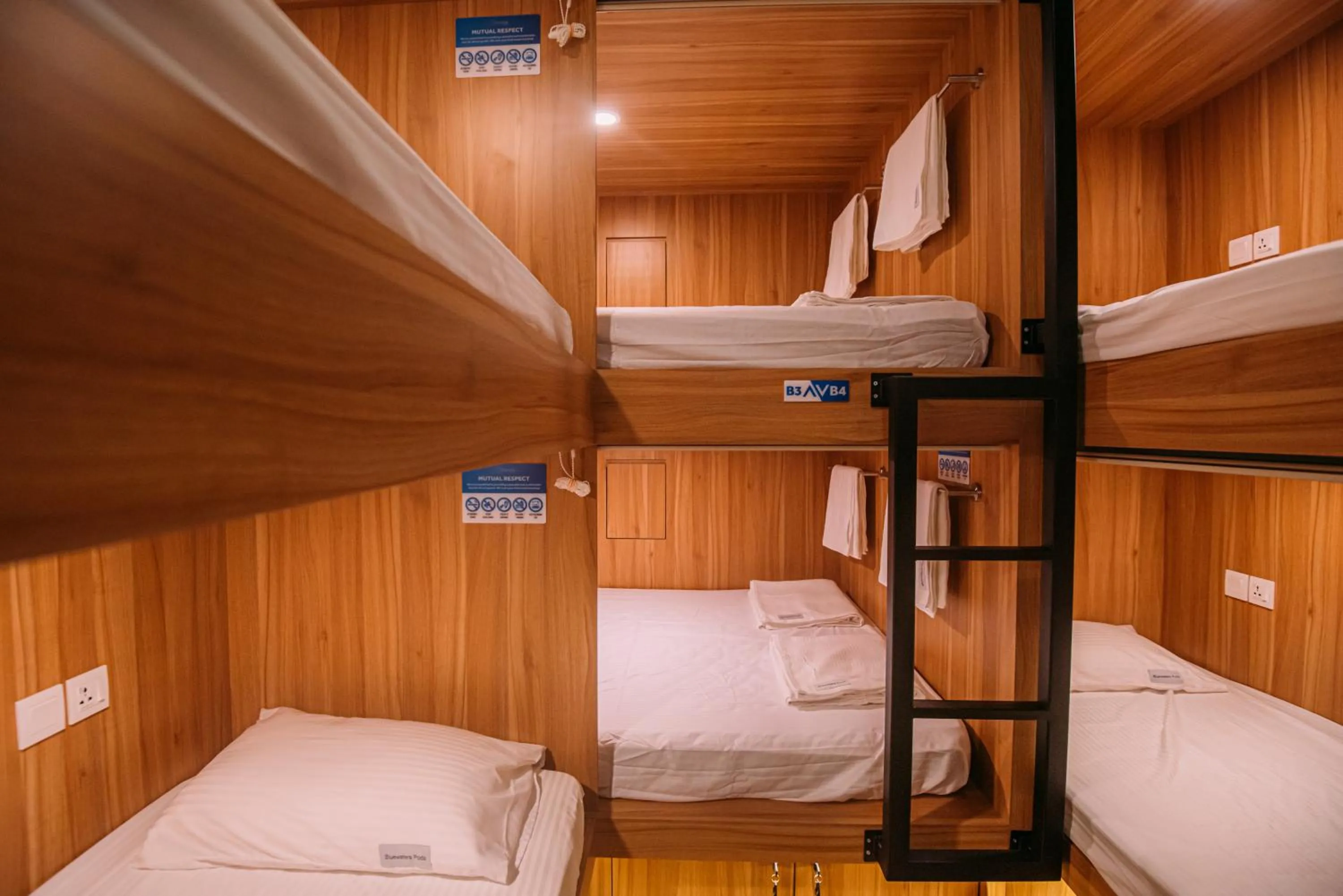 Bed in Bluewaters Pods 38 Hongkong St