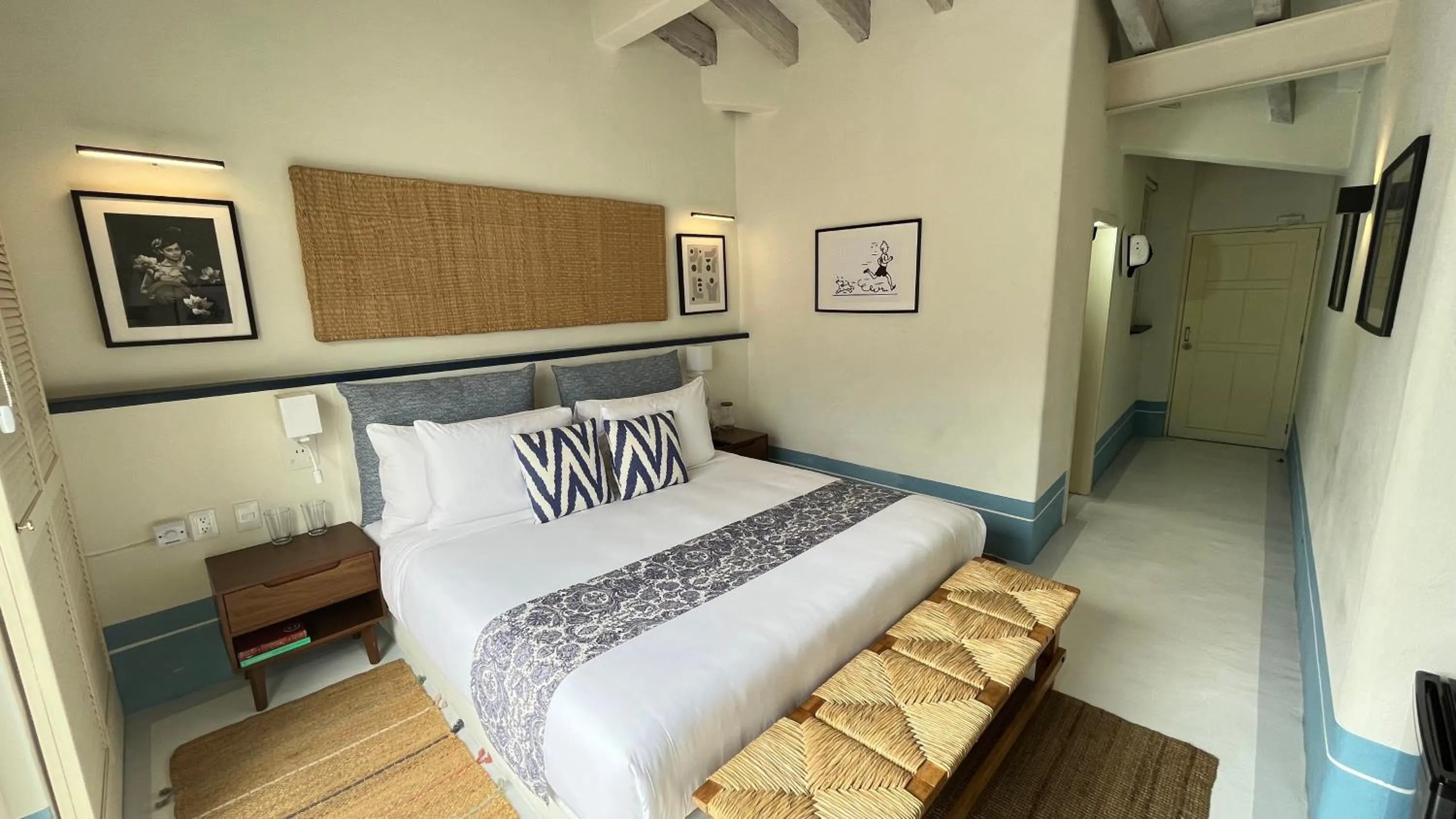 Bed in Hotel El Ciruelo, Tepoztlán