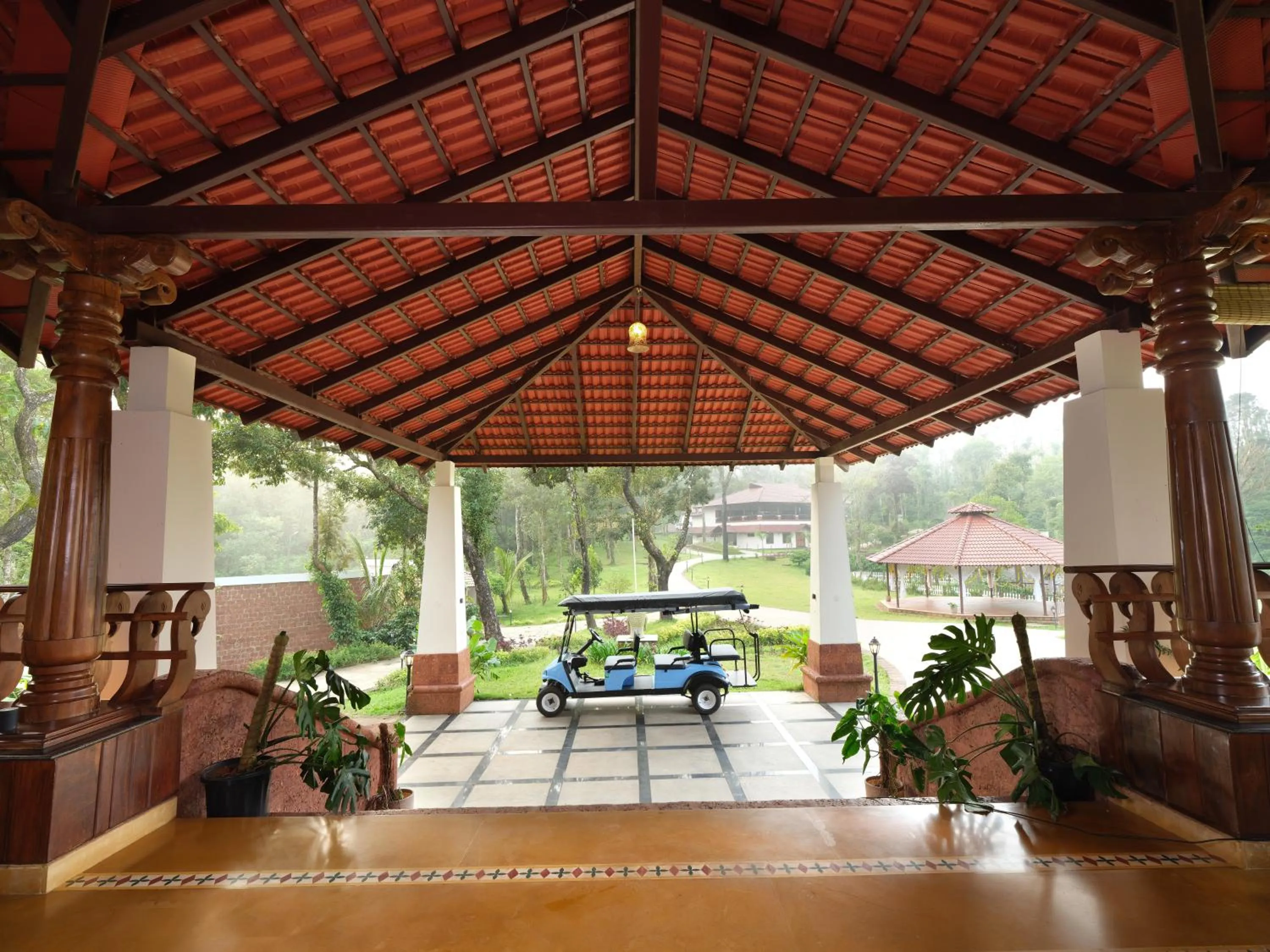 Patio in Trishvam Tapovana