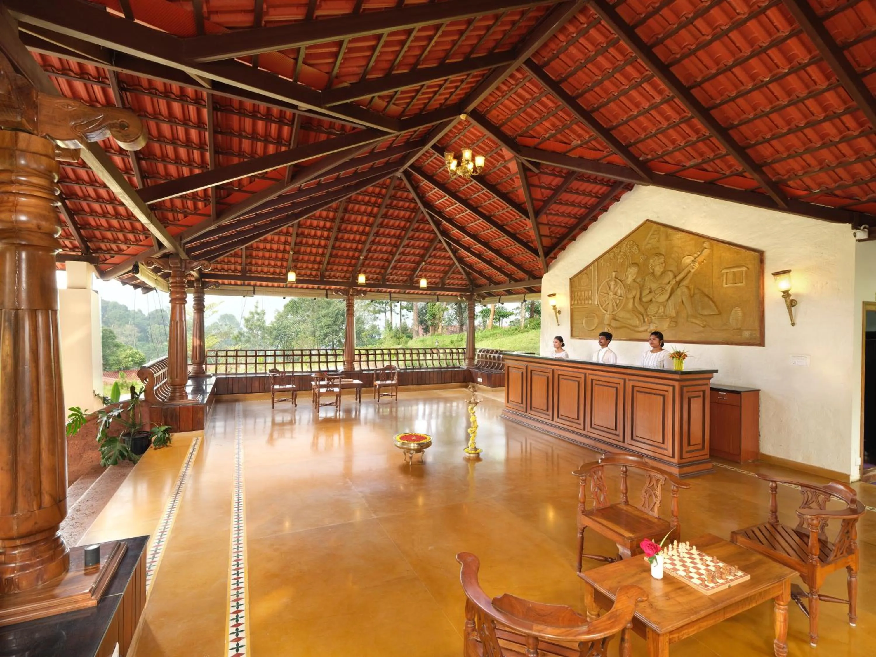 Seating area in Trishvam Tapovana