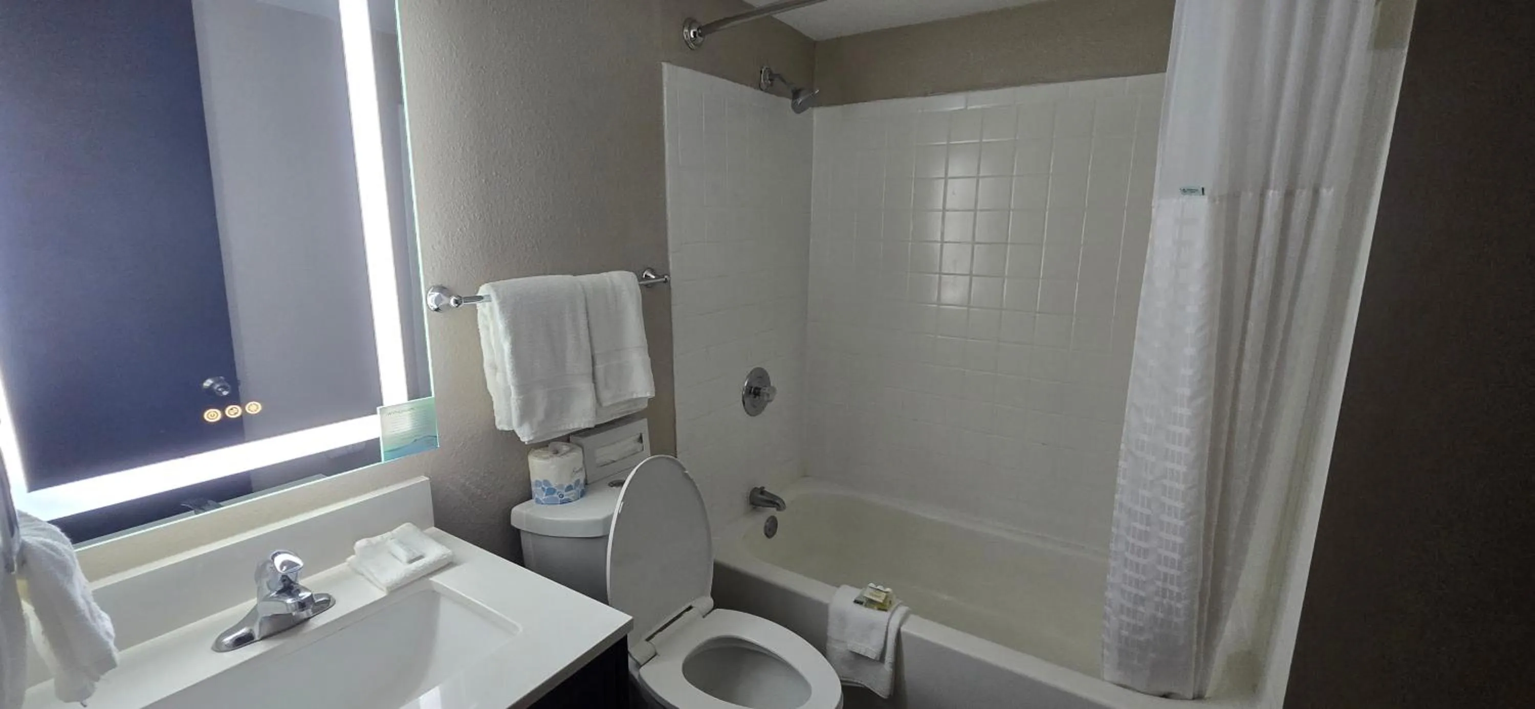Bathroom in Super 8 by Wyndham Laredo