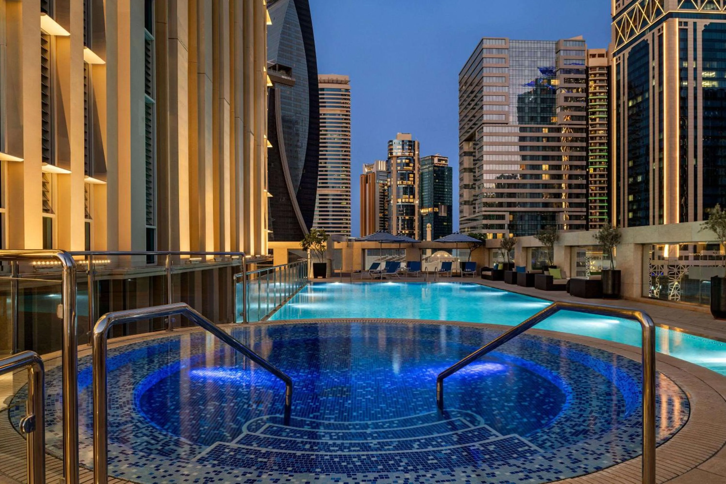 Swimming pool in Wyndham Grand Doha West Bay Beach