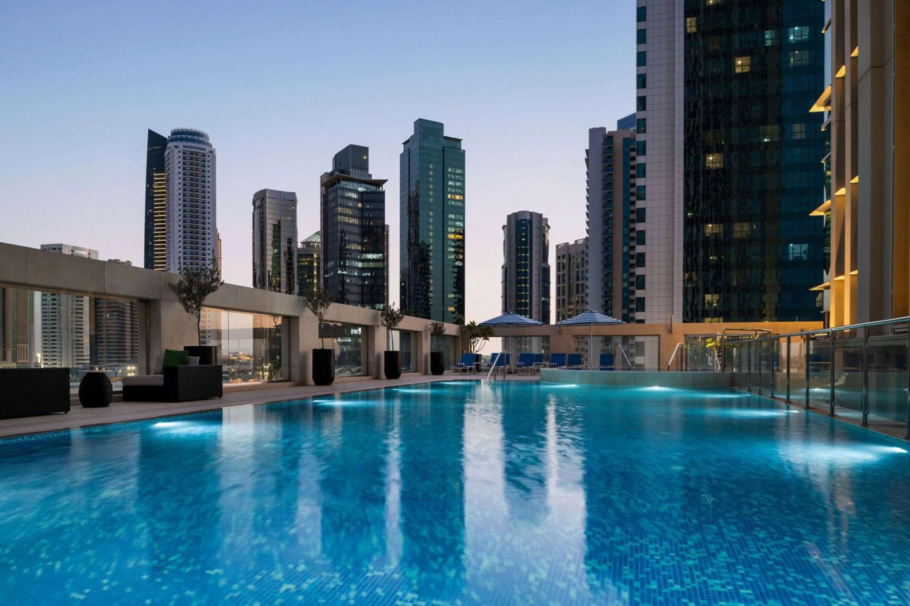 Swimming pool in Wyndham Grand Doha West Bay Beach