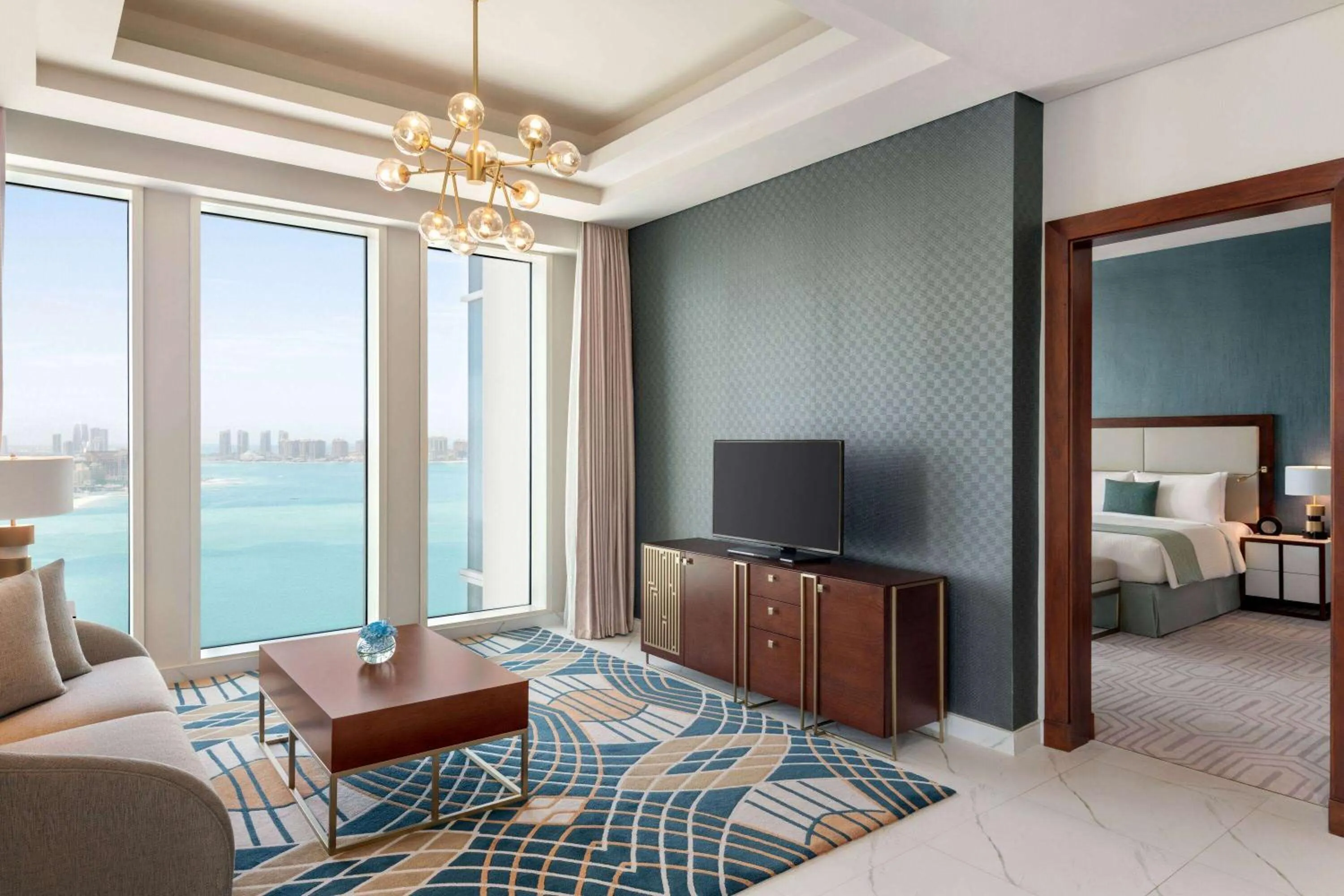 Photo of the whole room, Bed in Wyndham Grand Doha West Bay Beach