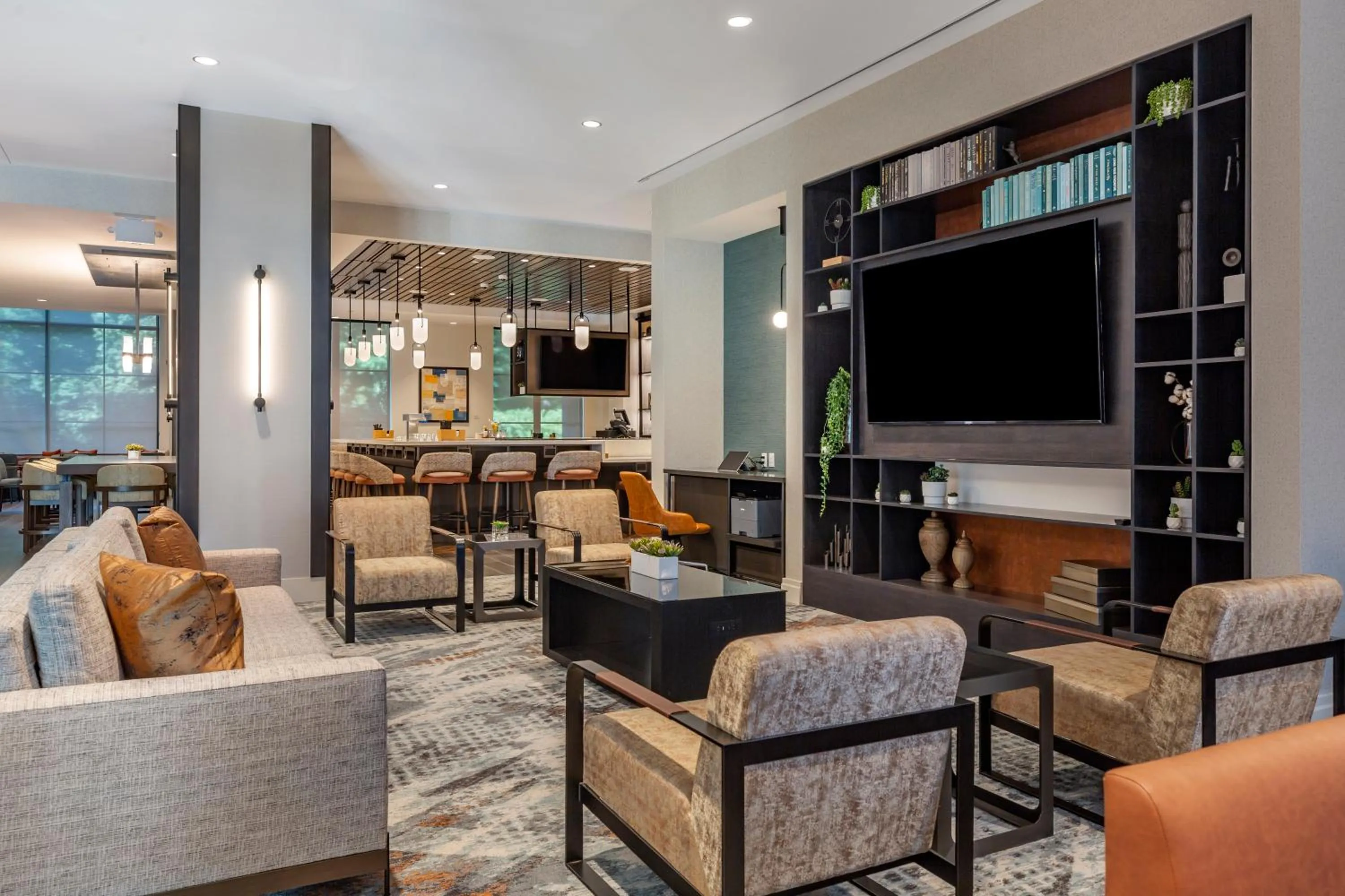 Seating area in Cambria Hotel New Haven University Area