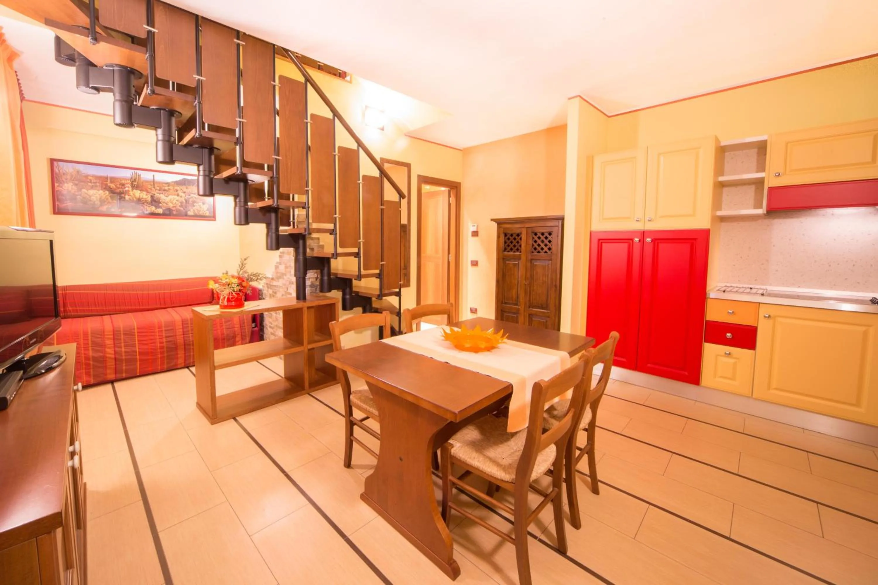 Living room in World Village Apartments