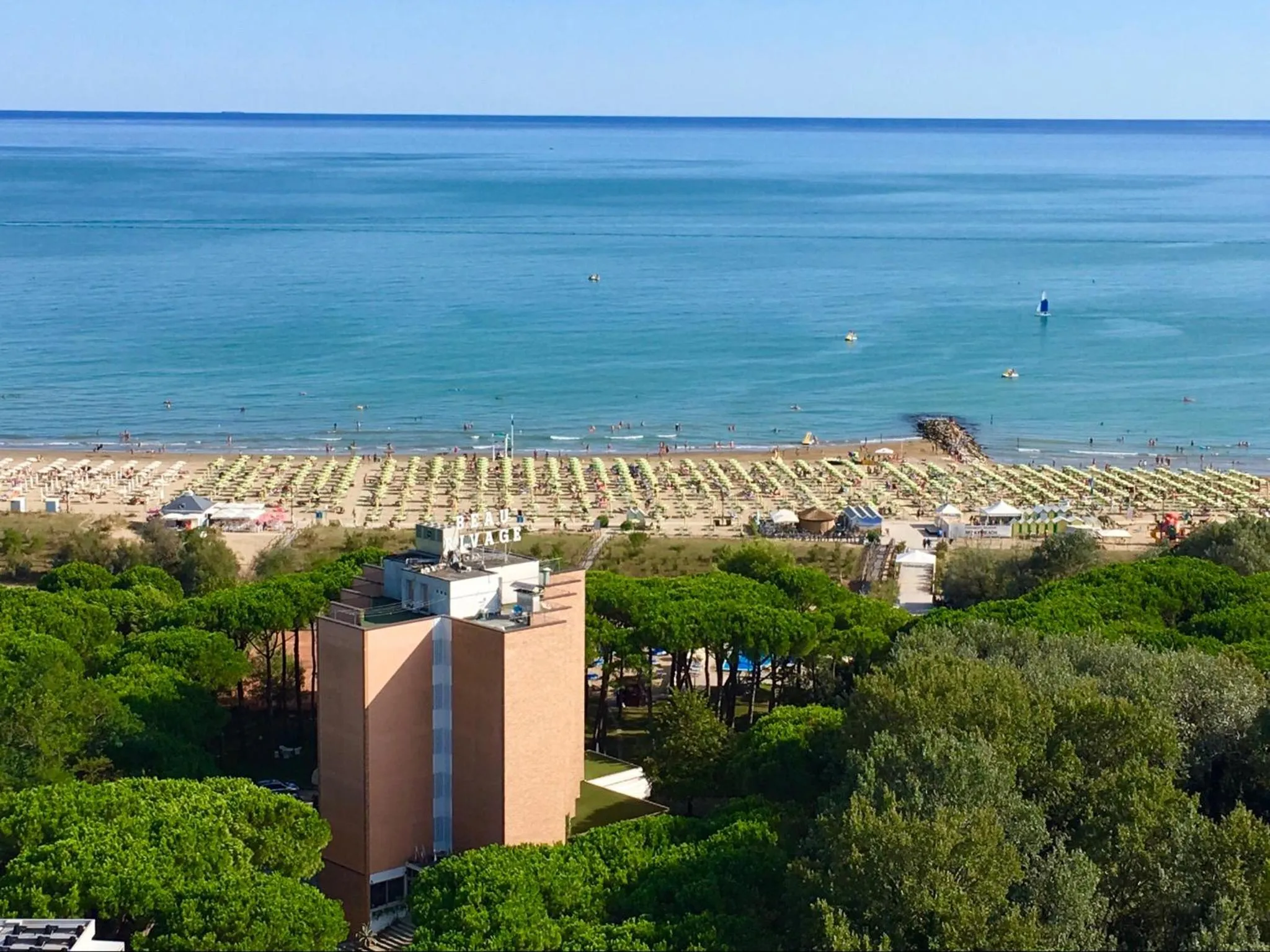 Sea view in Hotel Beau Rivage Pineta