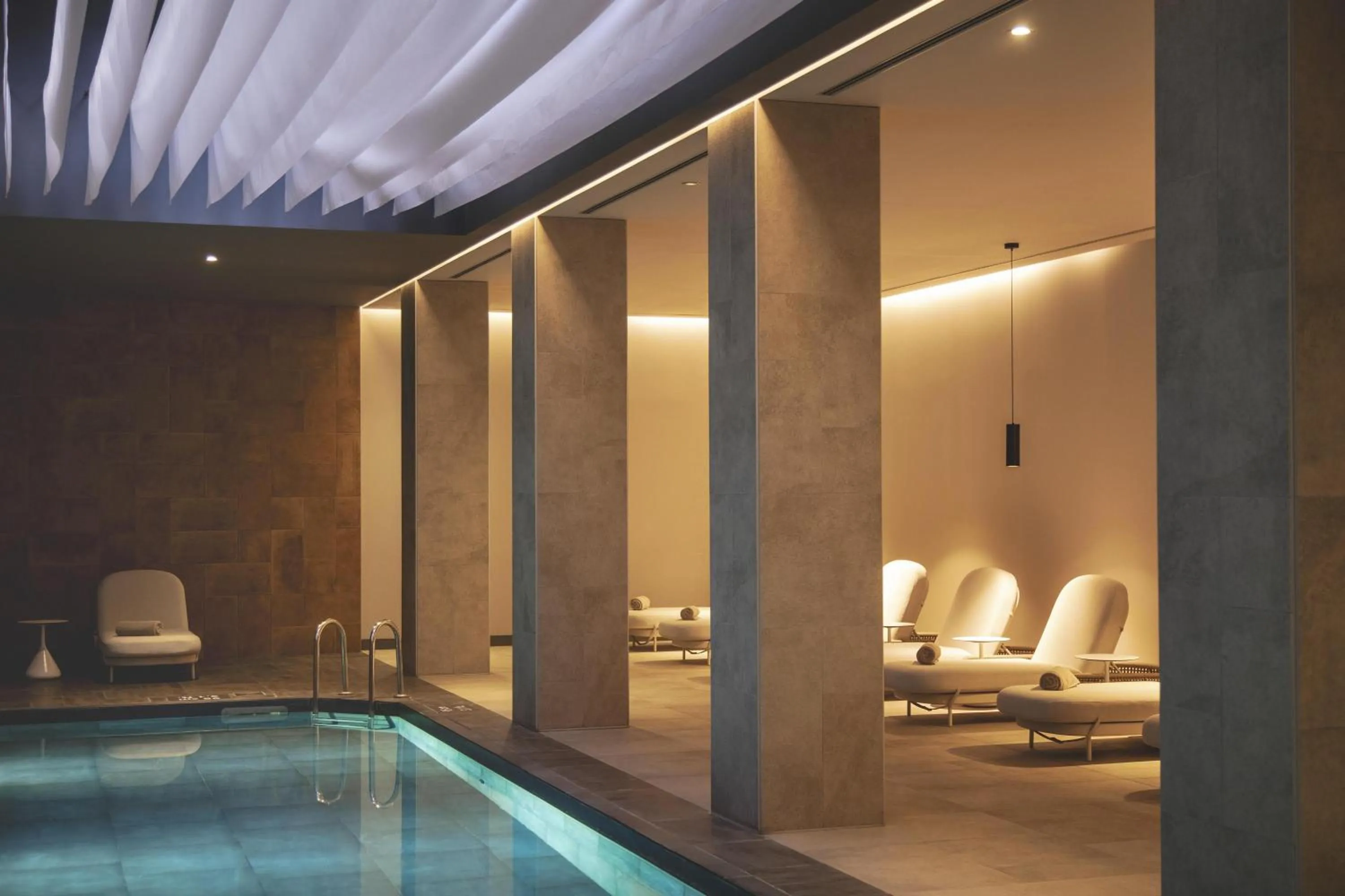 Pool view in Conrad Istanbul Bosphorus