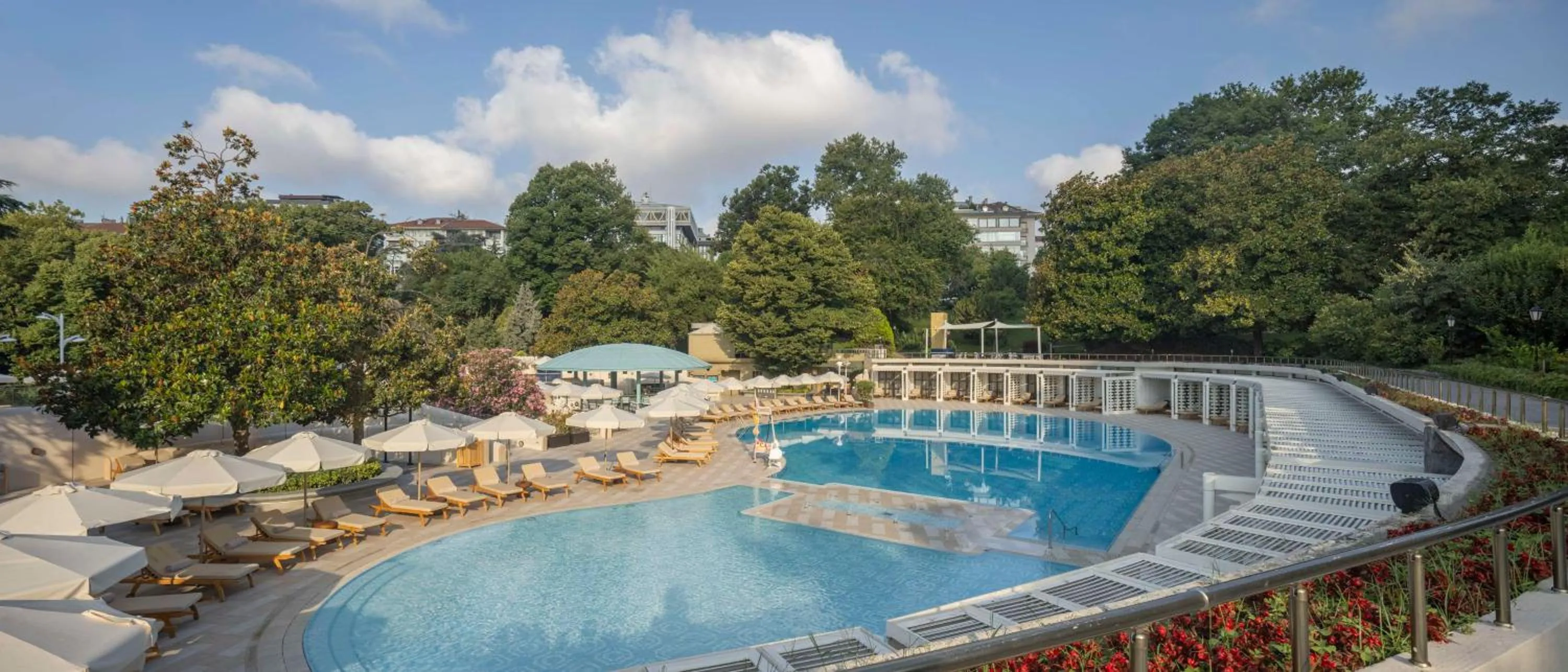 Pool view in Hilton Istanbul Bosphorus