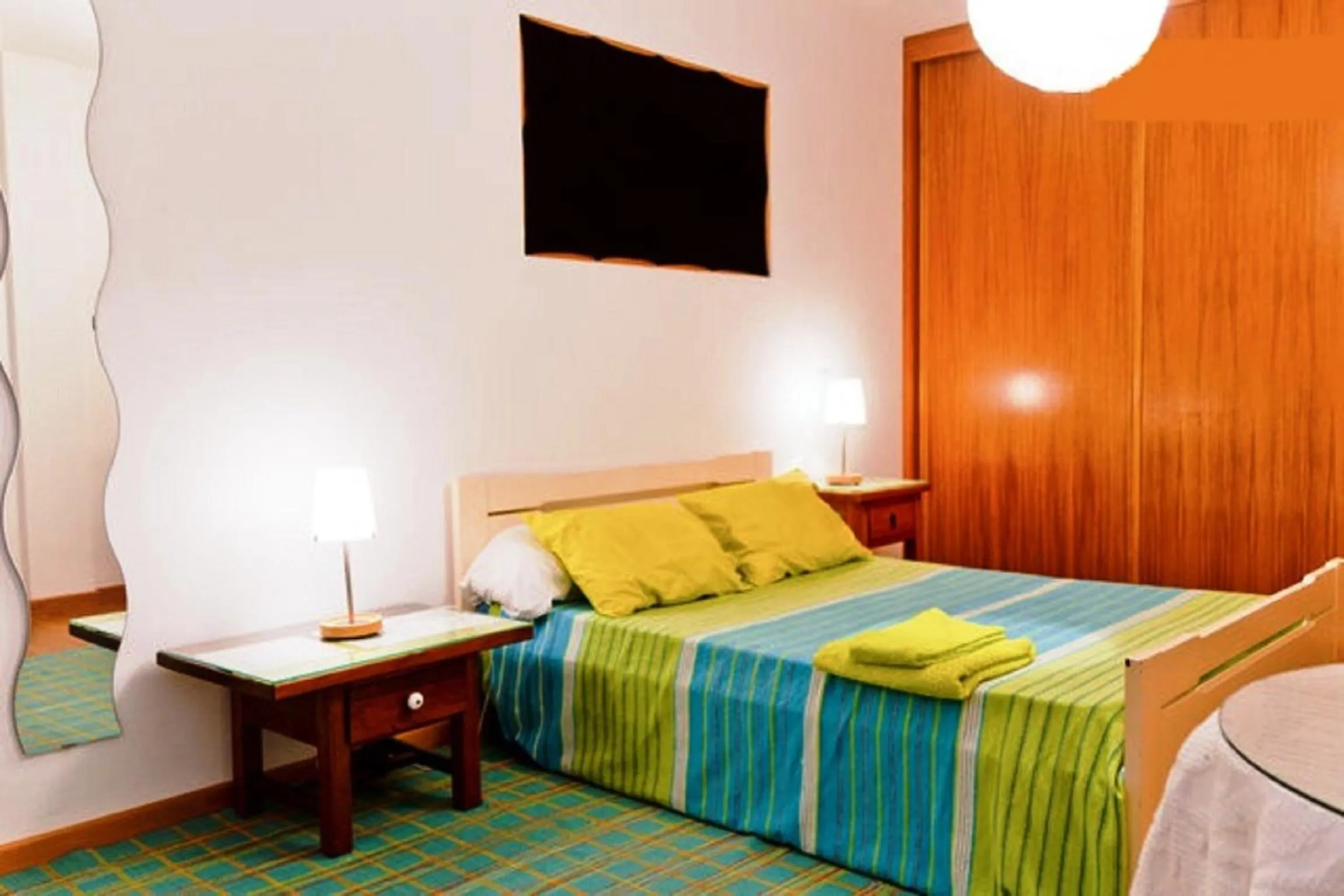 Bedroom, Bed in Coloured Studio