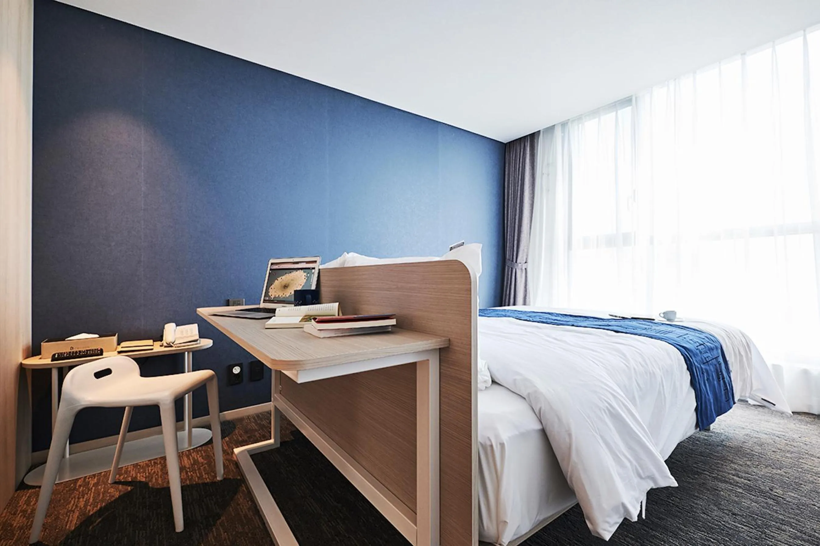 Bed in Jeju Pureun Hotel