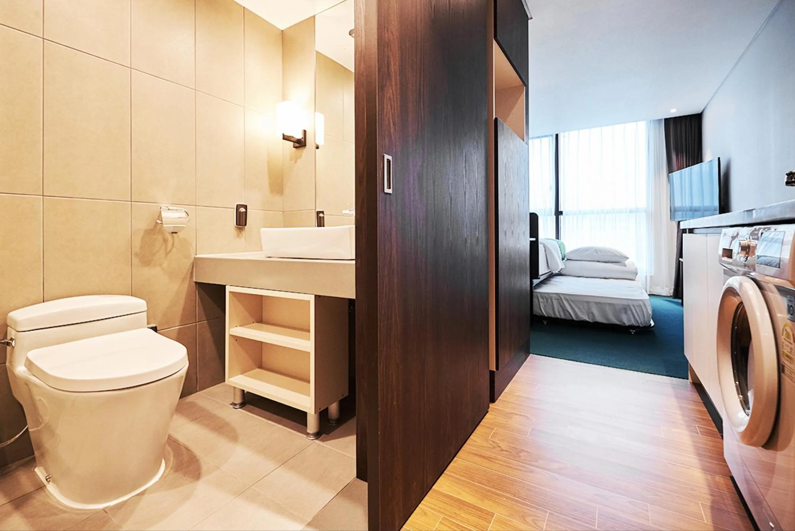 Bed in Jeju Pureun Hotel